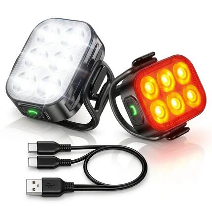 Lampa rowerowa, reflektor rowerowy, 2000 lumenów, ładowana przez USB