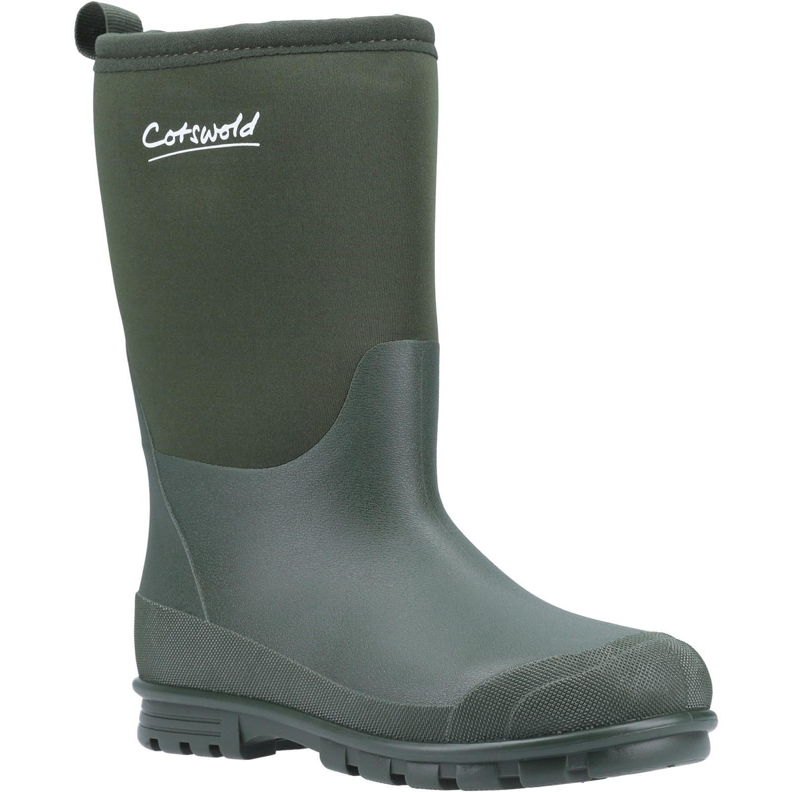 COTSWOLD Childrens/Kids Hilly Neoprene Wellington Boots (Green)