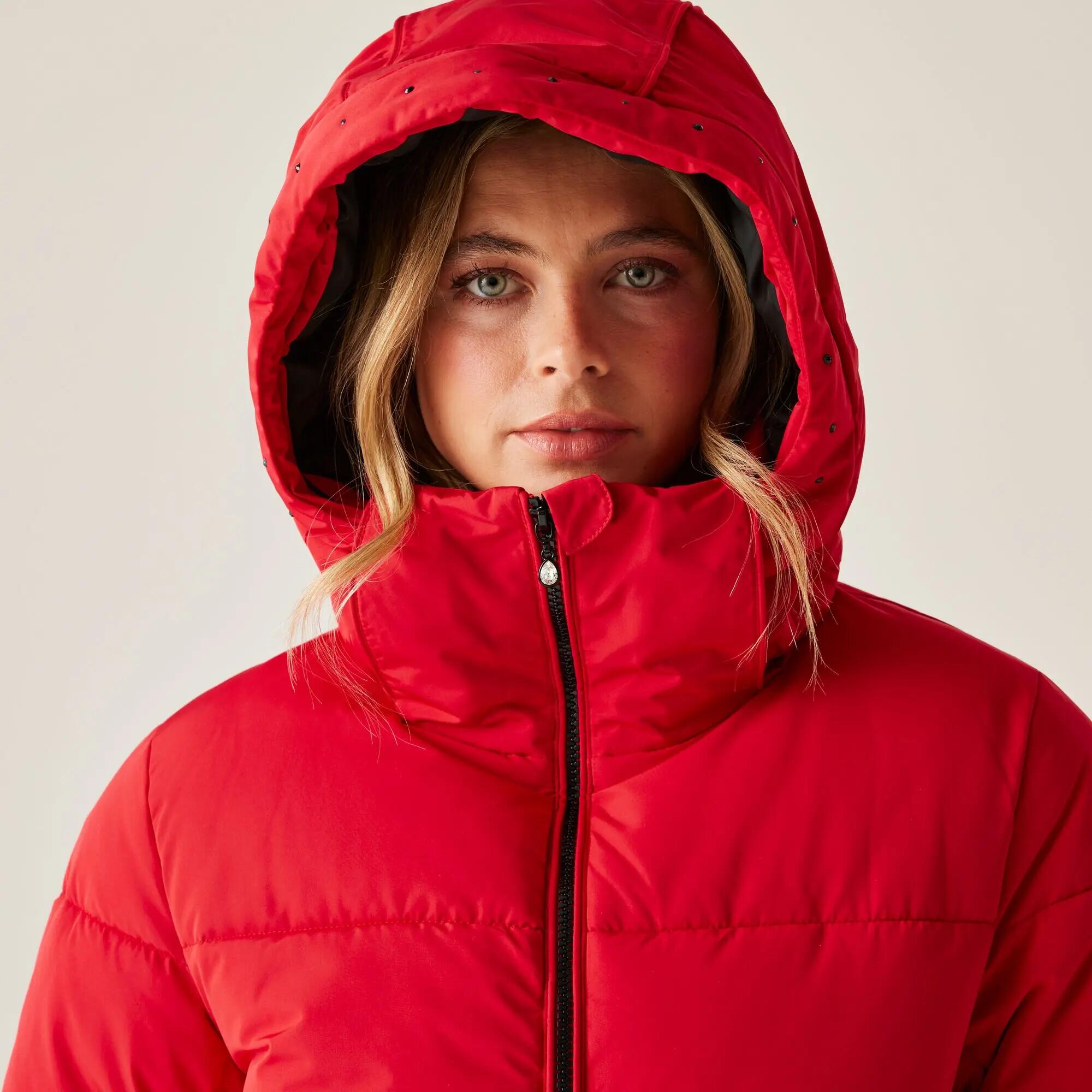 Chaqueta de esquí acolchada, aislante y impermeable Glitz para mujer 9/12