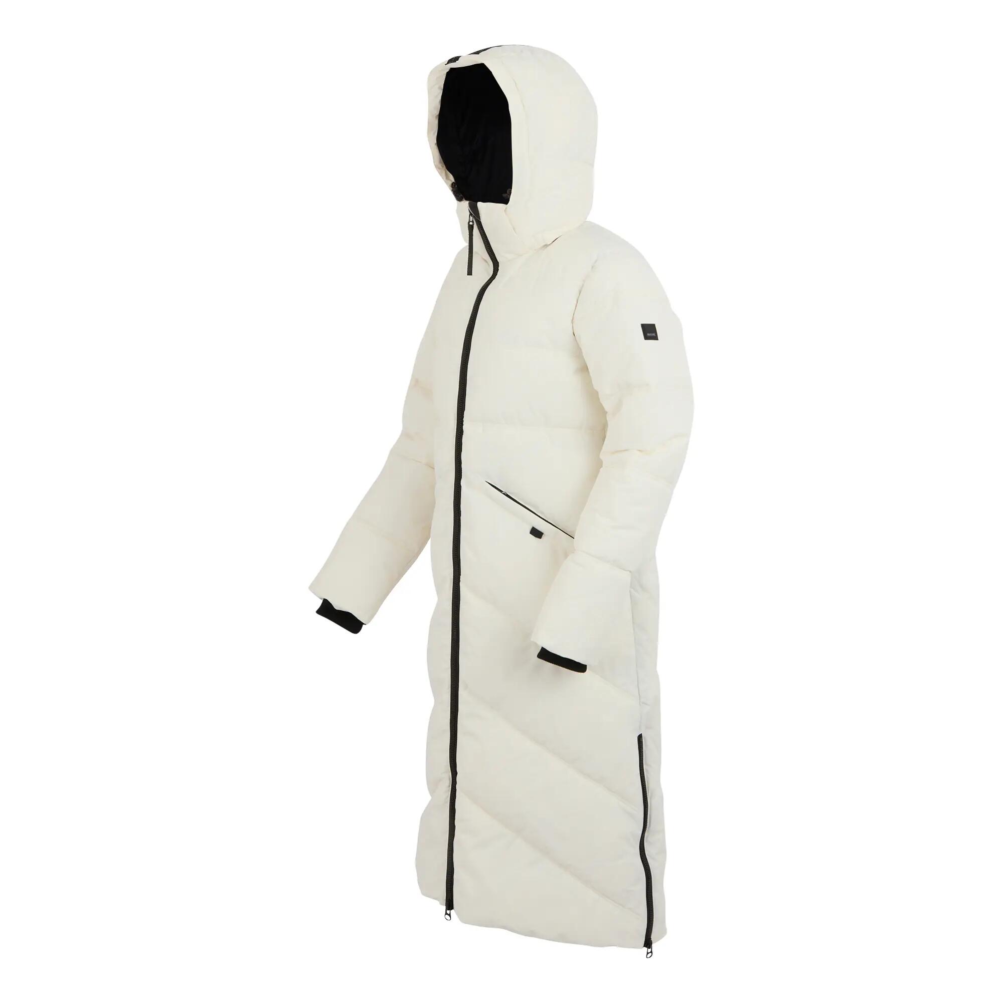 Ujeane Longline Wasserabweisende Steppjacke mit Kapuze für Damen 12/12
