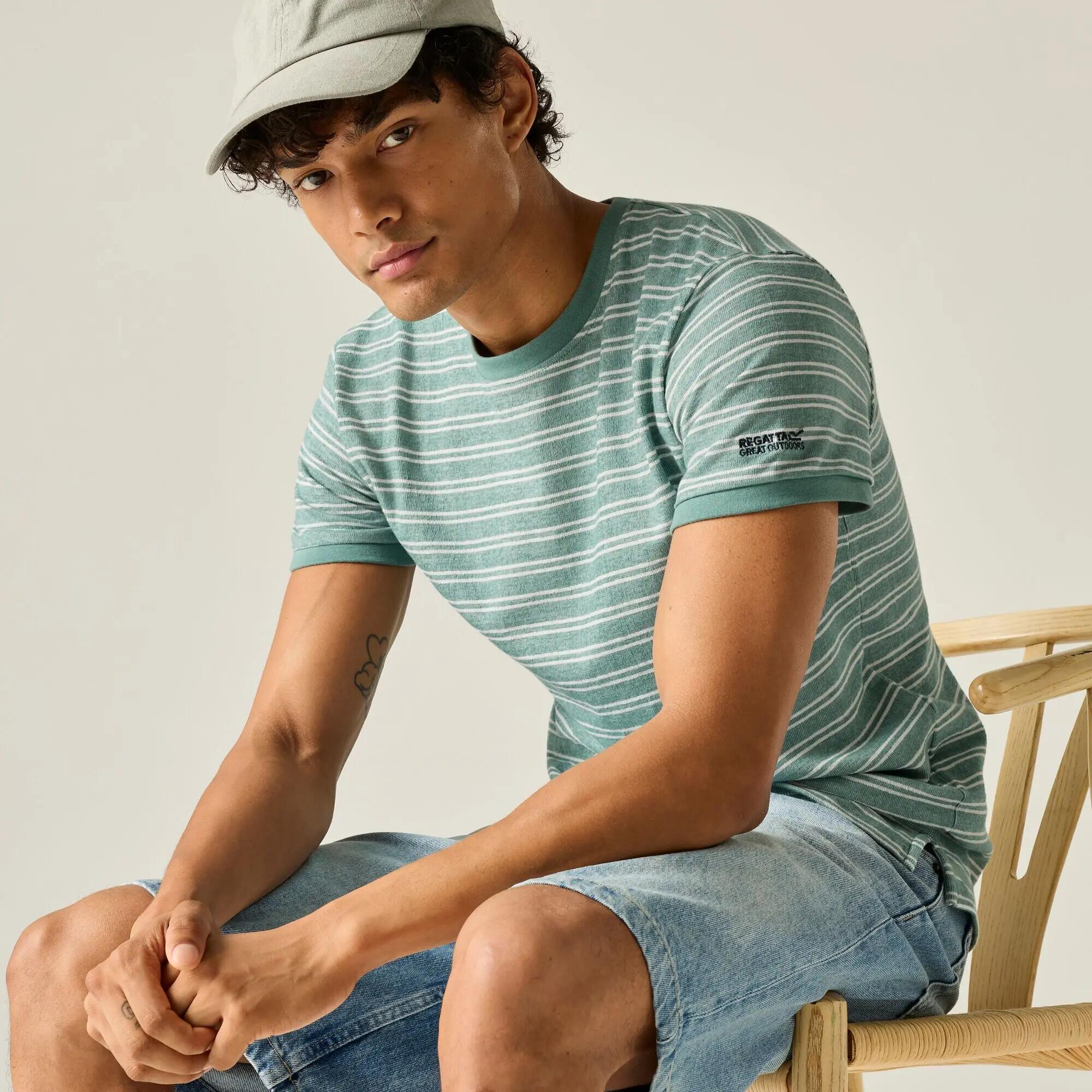 Mens Benlin Striped Short Sleeved T-Shirt 8/13