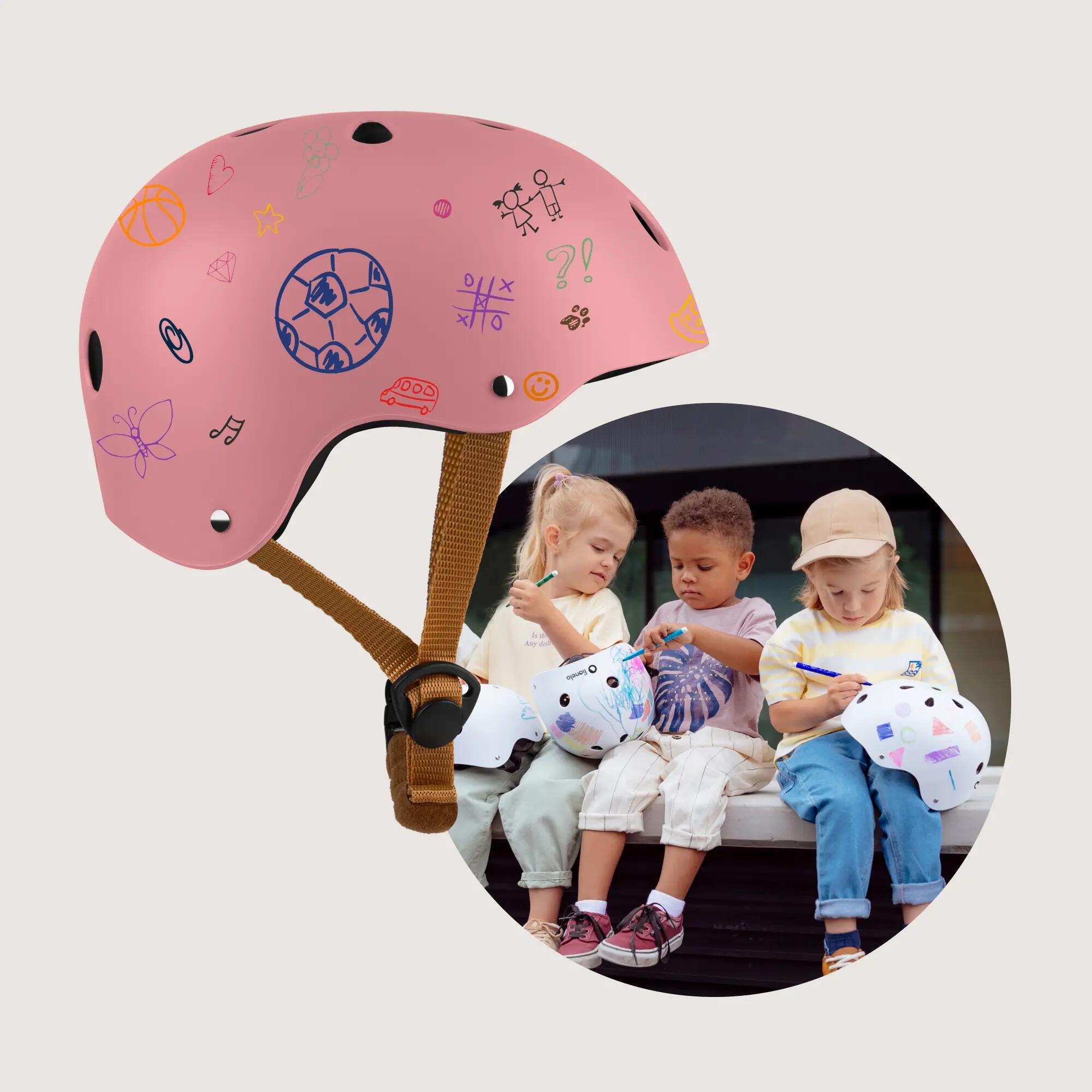 Kask rowerowy dla dzieci Lionelo Helmet 50–56 cm z możliwością personalizacji 5/8