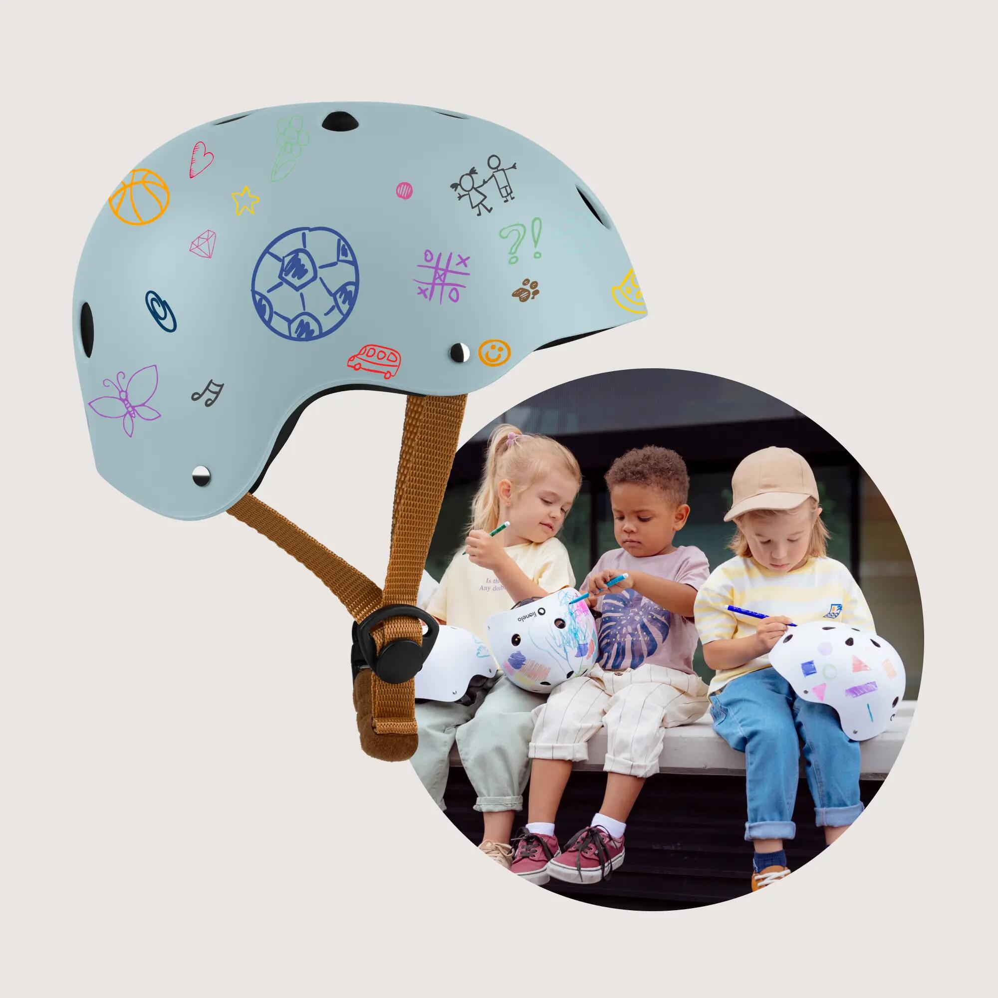 Kask rowerowy dla dzieci Lionelo Helmet 50–56 cm z możliwością personalizacji 5/9