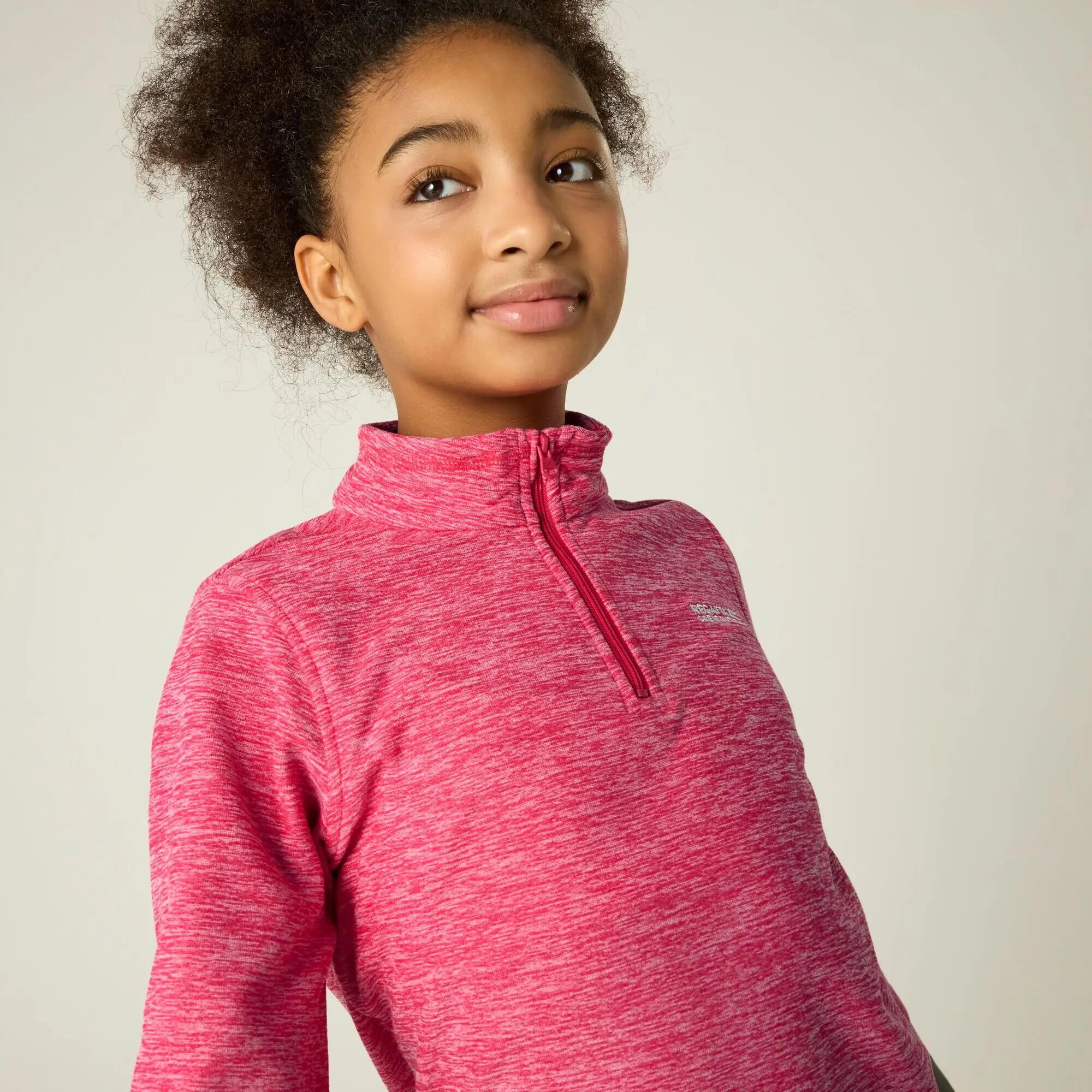 Kids Hot Shot Marl Half Zip Fleece 5/8