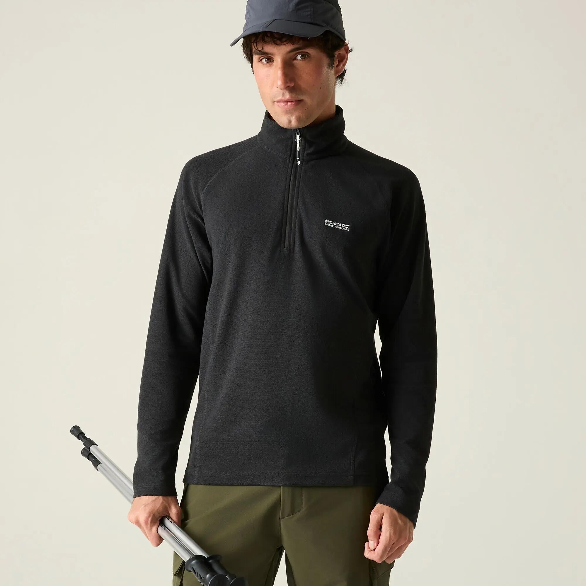 Montes Mens Lightweight Half Zip Hiking Fleece 5/10