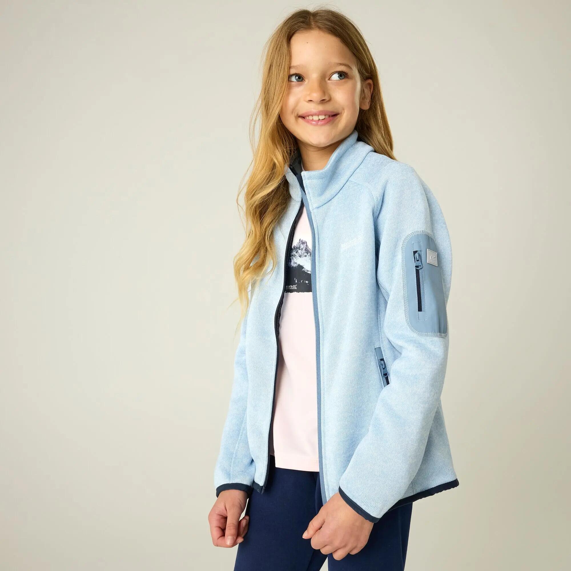 Kids Junior Newhill Full Zip Marl Fleece 4/10