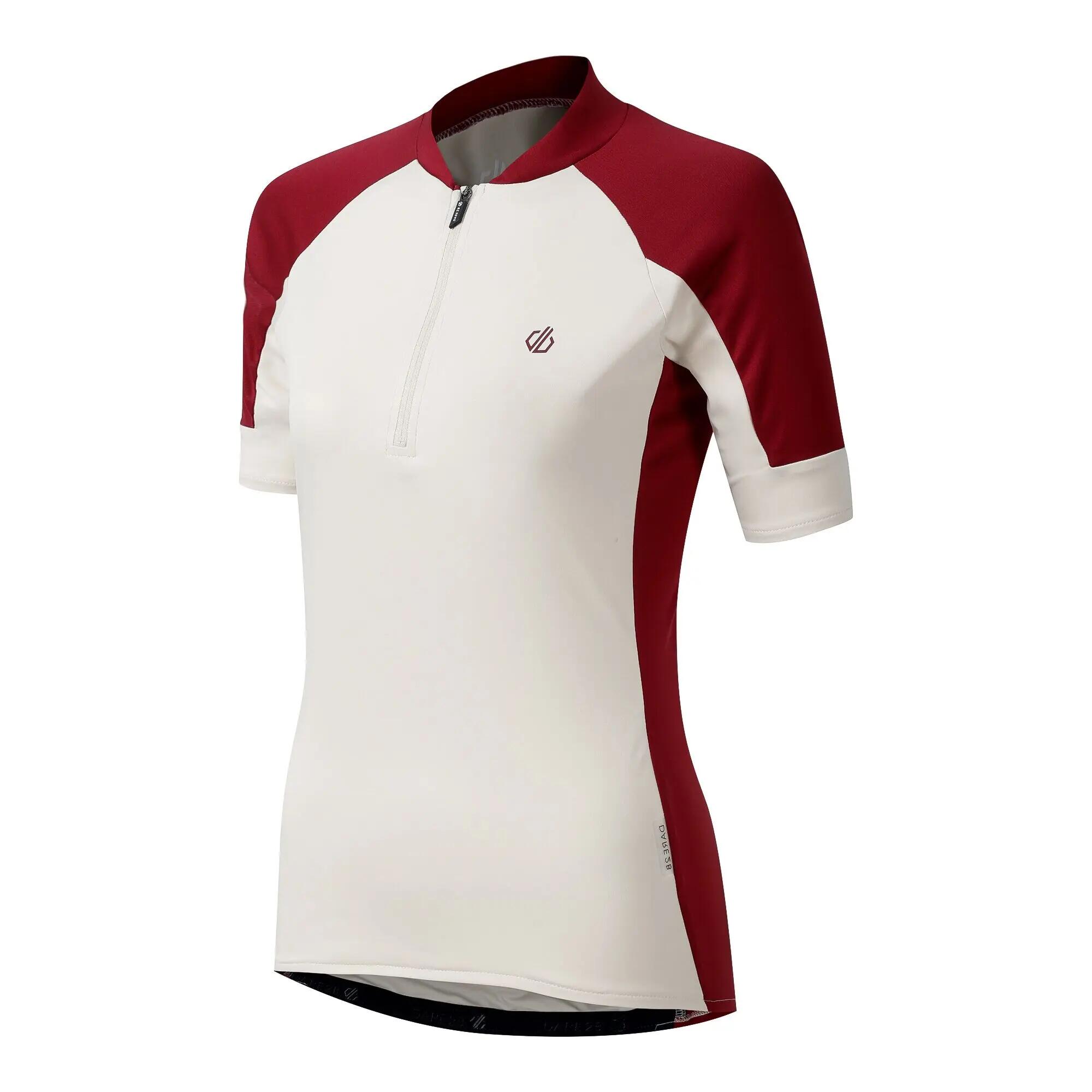 Damen-Radtrikot mit kurzem Ärmel und halbem Reißverschluss 8/9