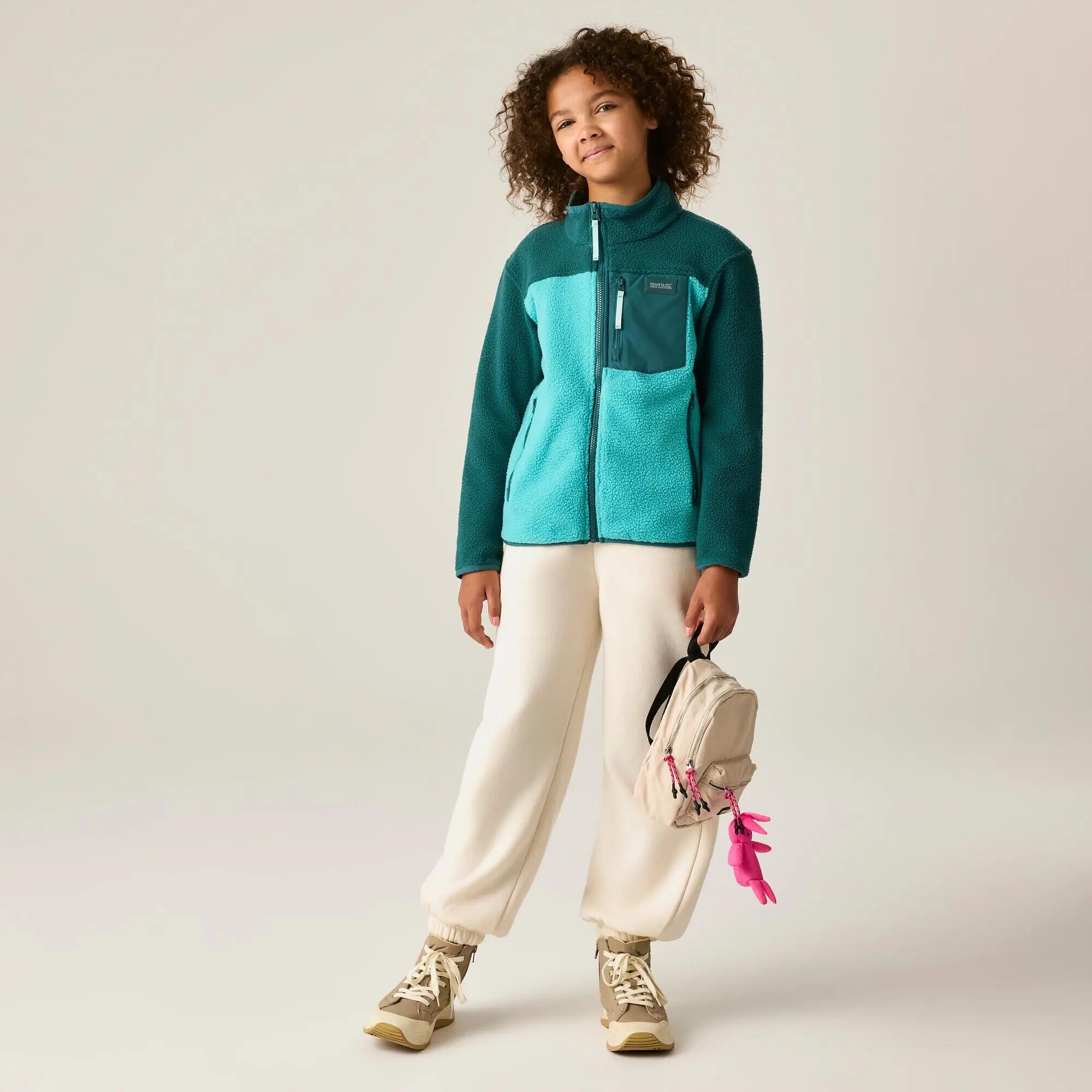 Kinder-Fleecejacke von Frankie, warm und mit durchgehendem Reißverschluss 4/10