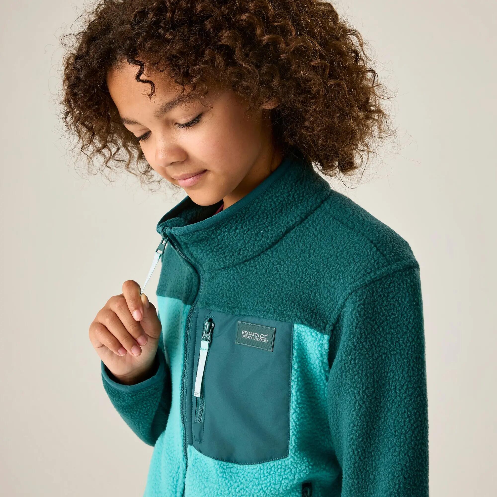 Kinder-Fleecejacke von Frankie, warm und mit durchgehendem Reißverschluss 3/10