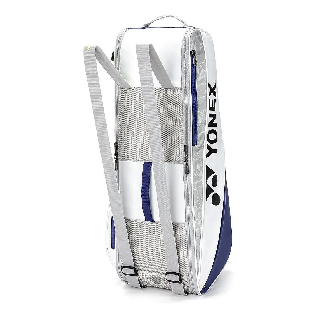 Unisex - Badminton - Tasche - Für 6 Schläger - Yonex Club 52526 X6 - Weiß/Blau 3/7