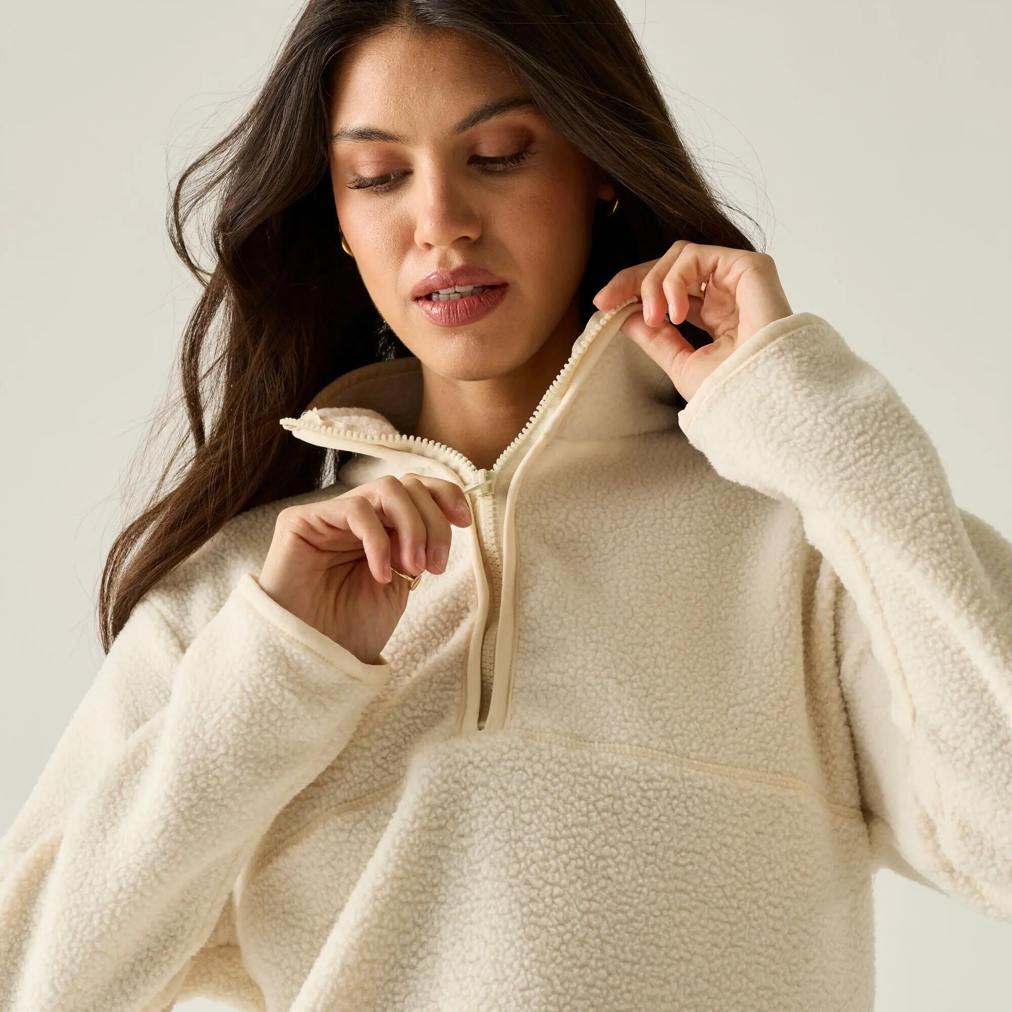 Sudadera polar con media cremallera Frankie Borg para mujer 5/9