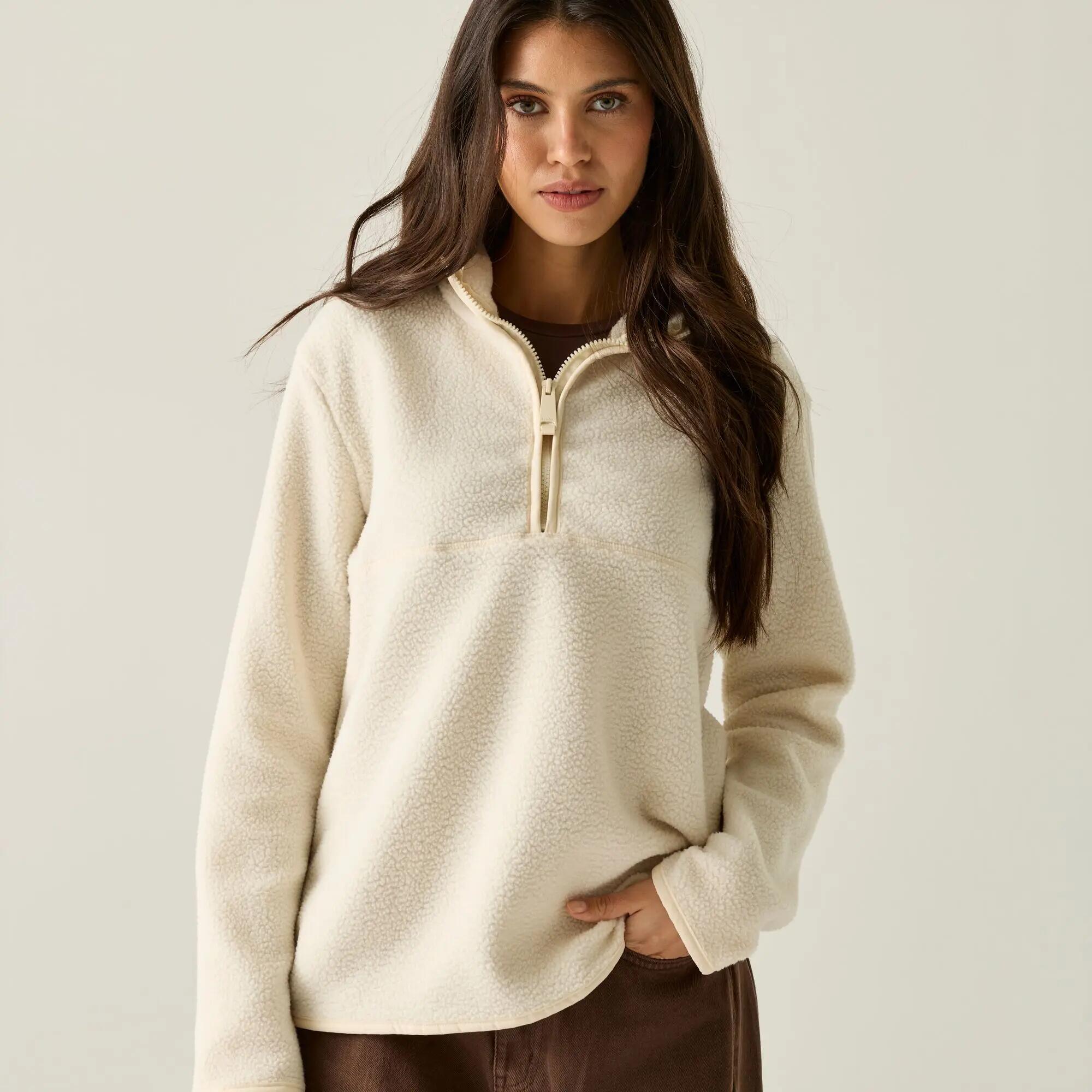 Sudadera polar con media cremallera Frankie Borg para mujer 4/9