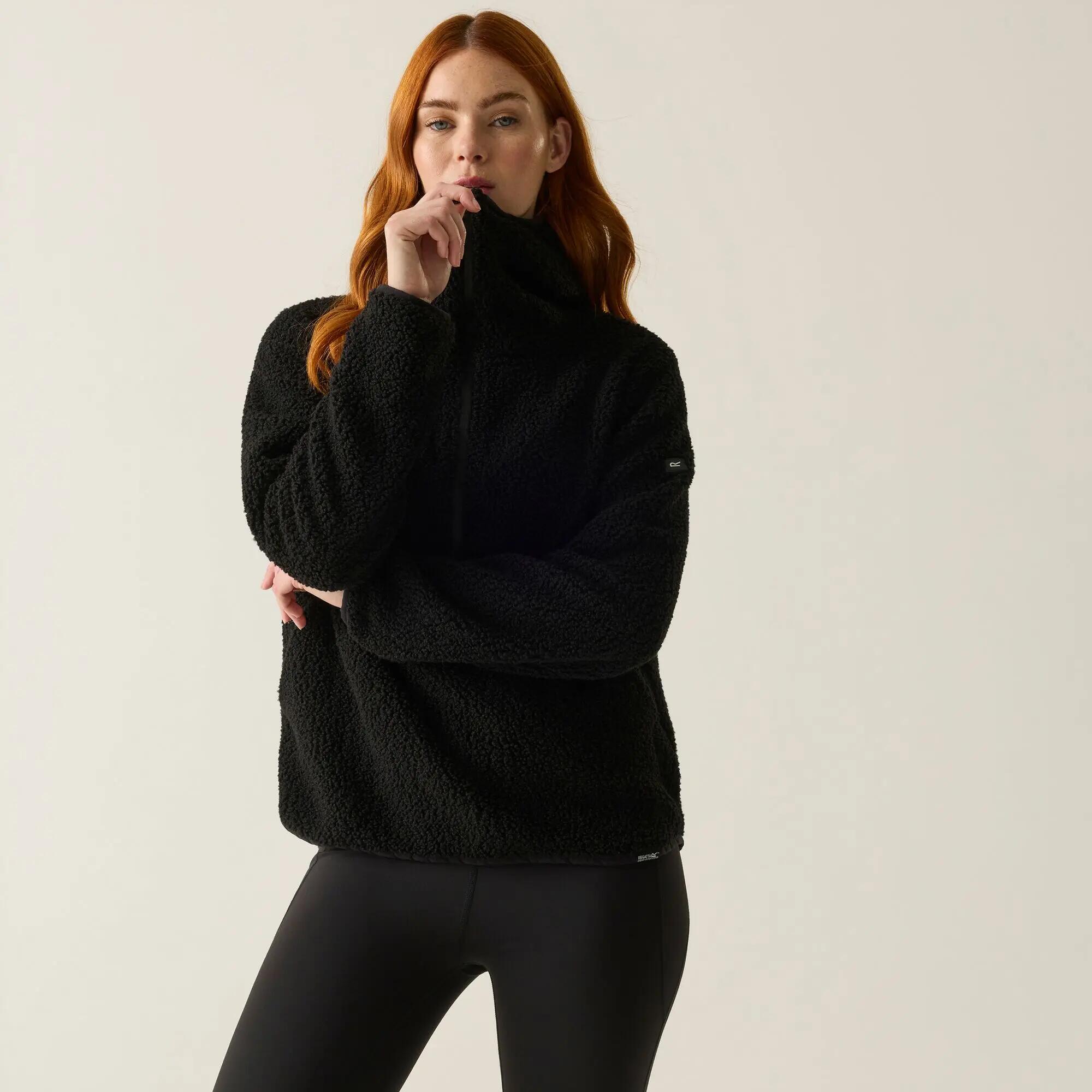 Felpa da donna Elindra idrorepellente con mezza zip 2/9