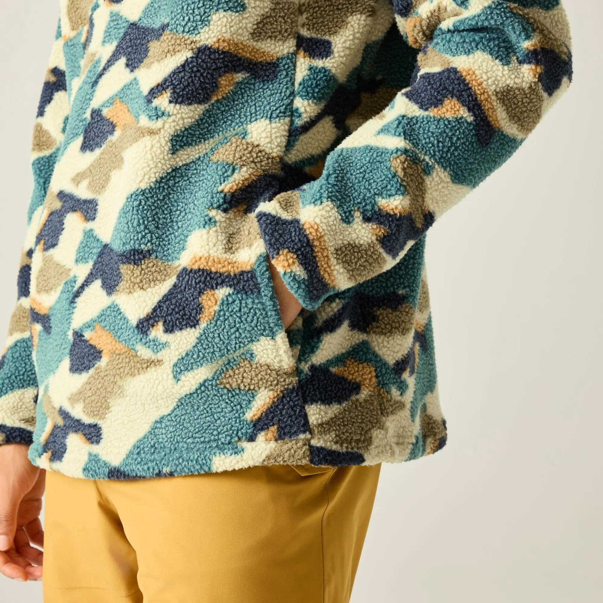 Pull polaire imprimé à demi-zip pour homme 6/8