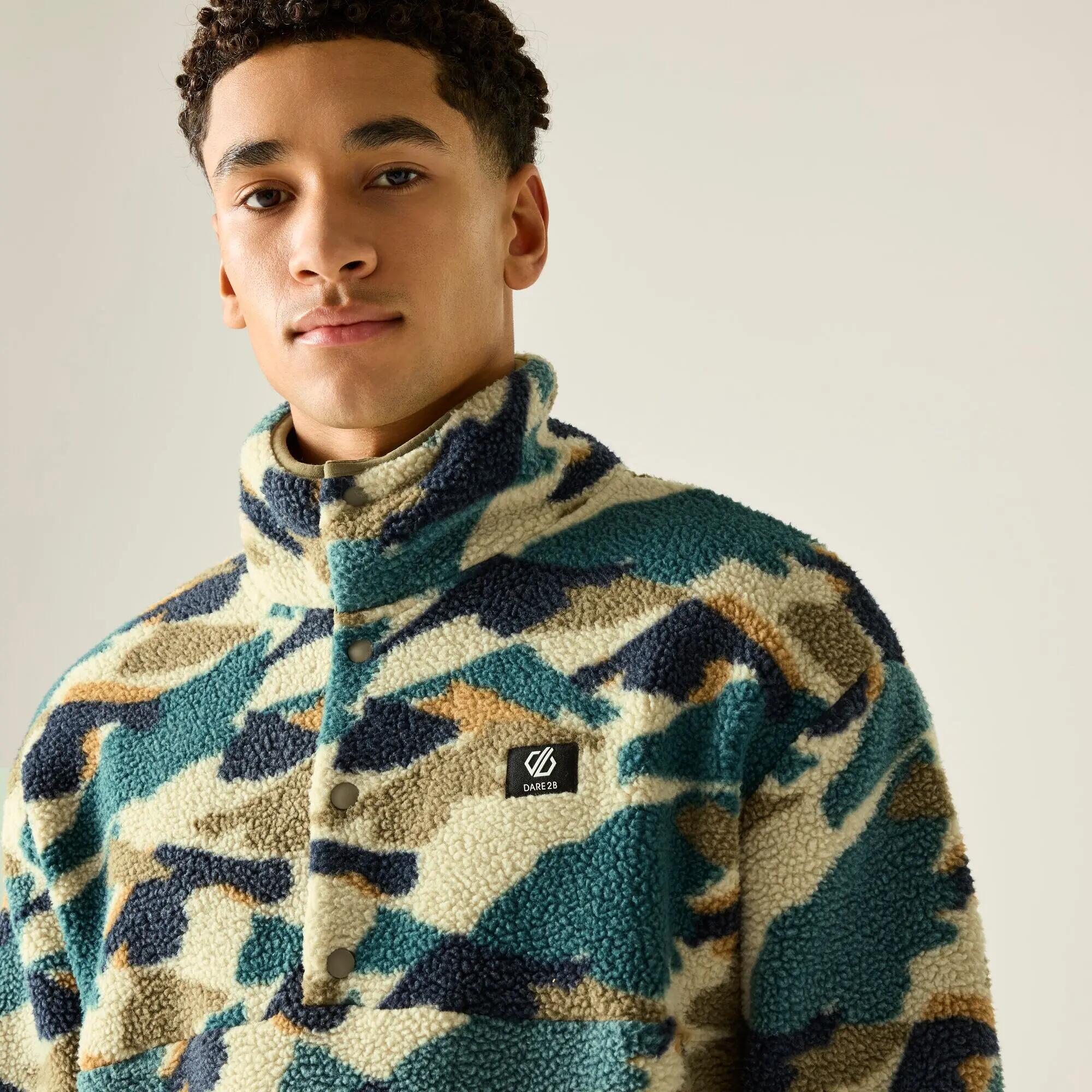 Pull polaire imprimé à demi-zip pour homme 4/8