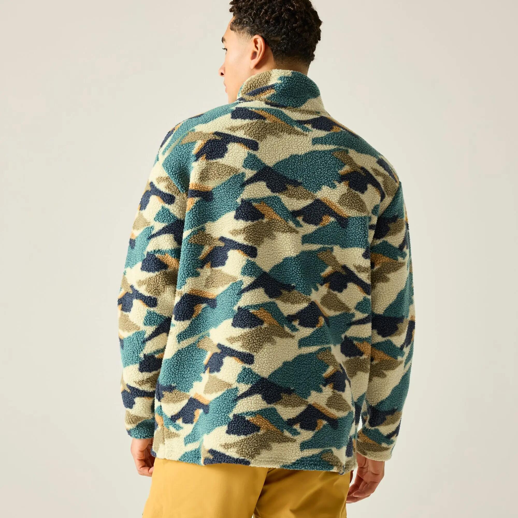 Pull polaire imprimé à demi-zip pour homme 2/8