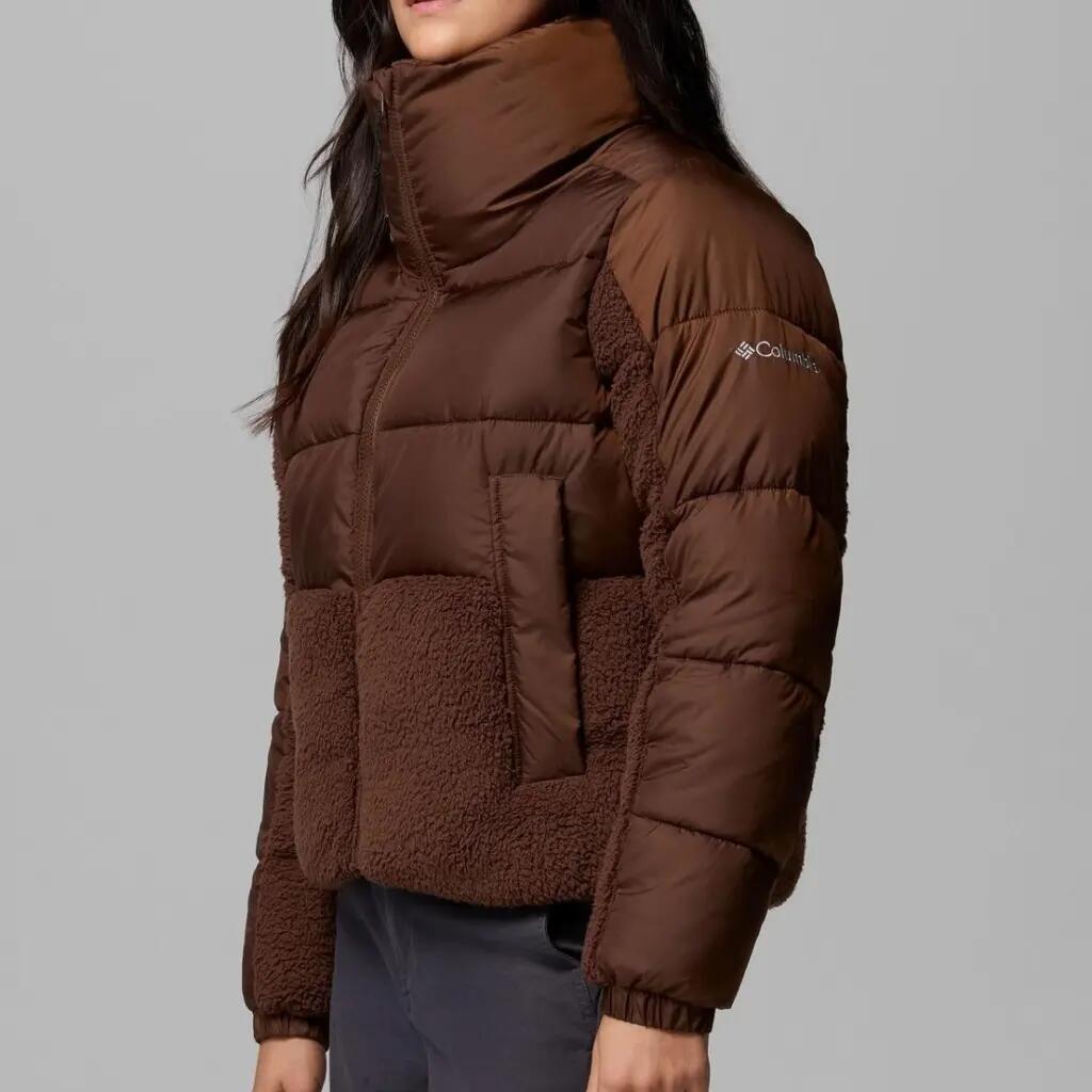 Kurtka COLUMBIA LEADBETTER POINT  II SHERPA HYBRID Brązowy 3/5