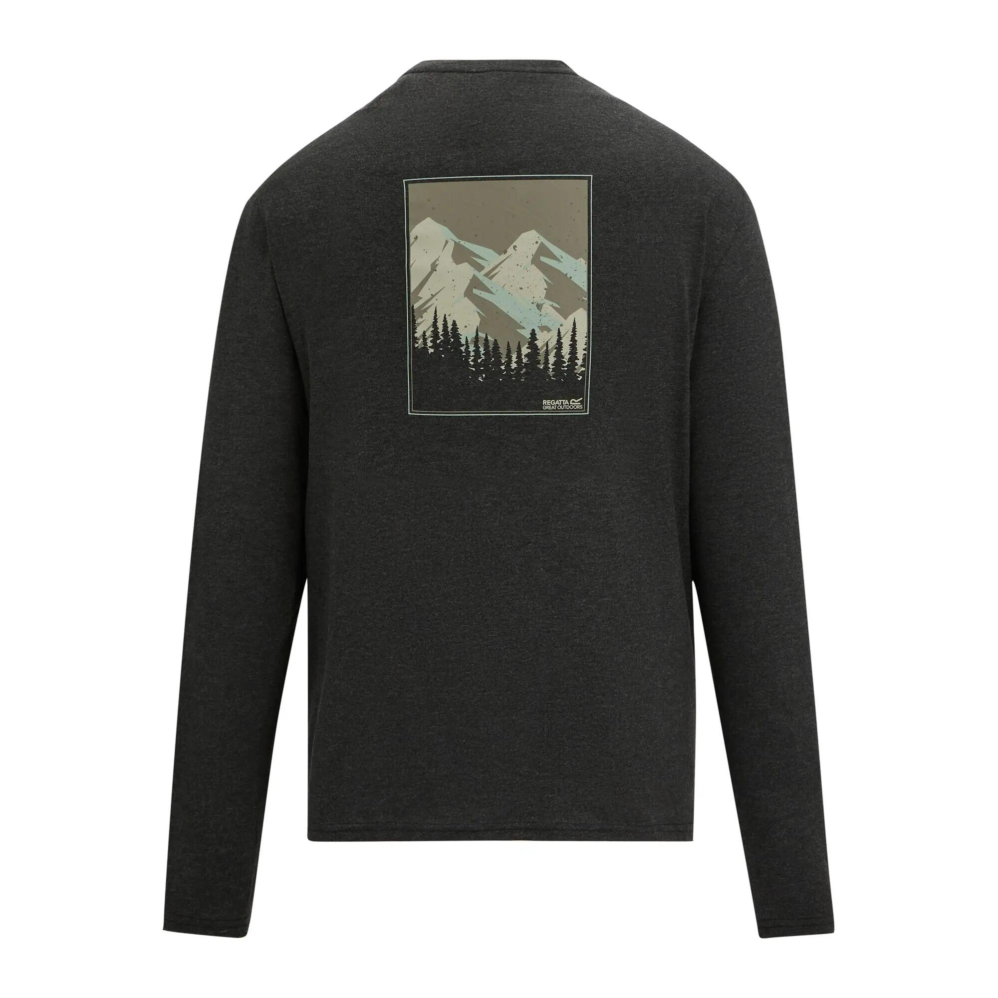 Maylow T-shirt met ronde hals en lange mouwen voor heren 8/10