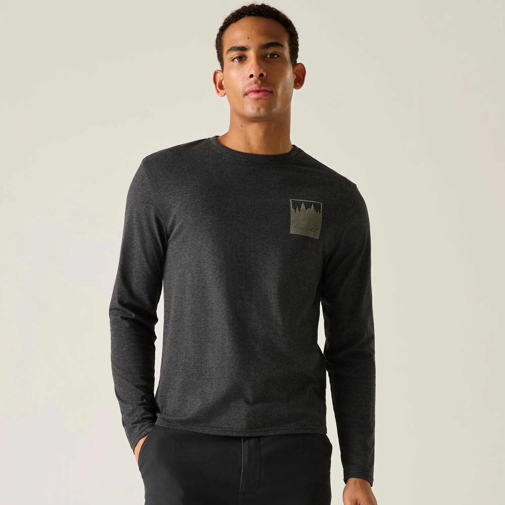 Maylow T-shirt met ronde hals en lange mouwen voor heren 4/10
