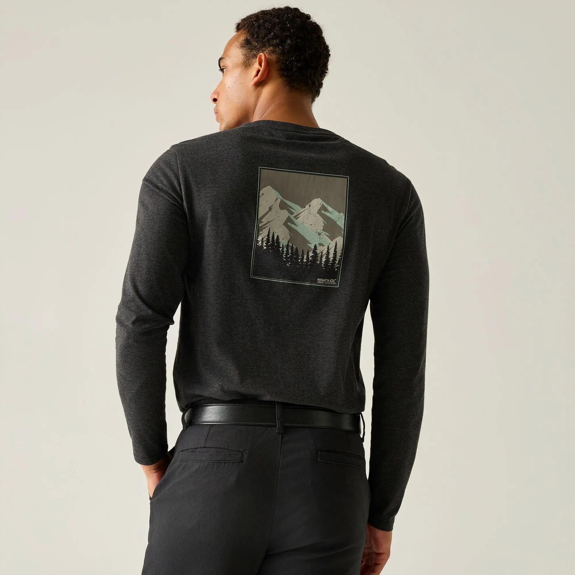 Maylow T-shirt met ronde hals en lange mouwen voor heren 3/10