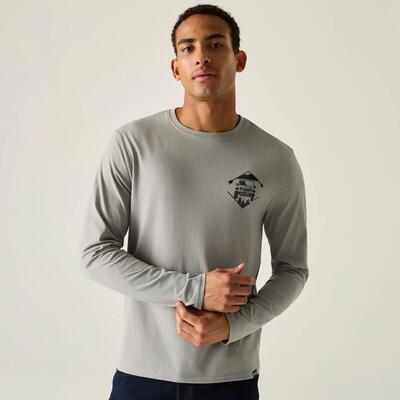 Maylow t-shirt met ronde hals en lange mouwen voor heren