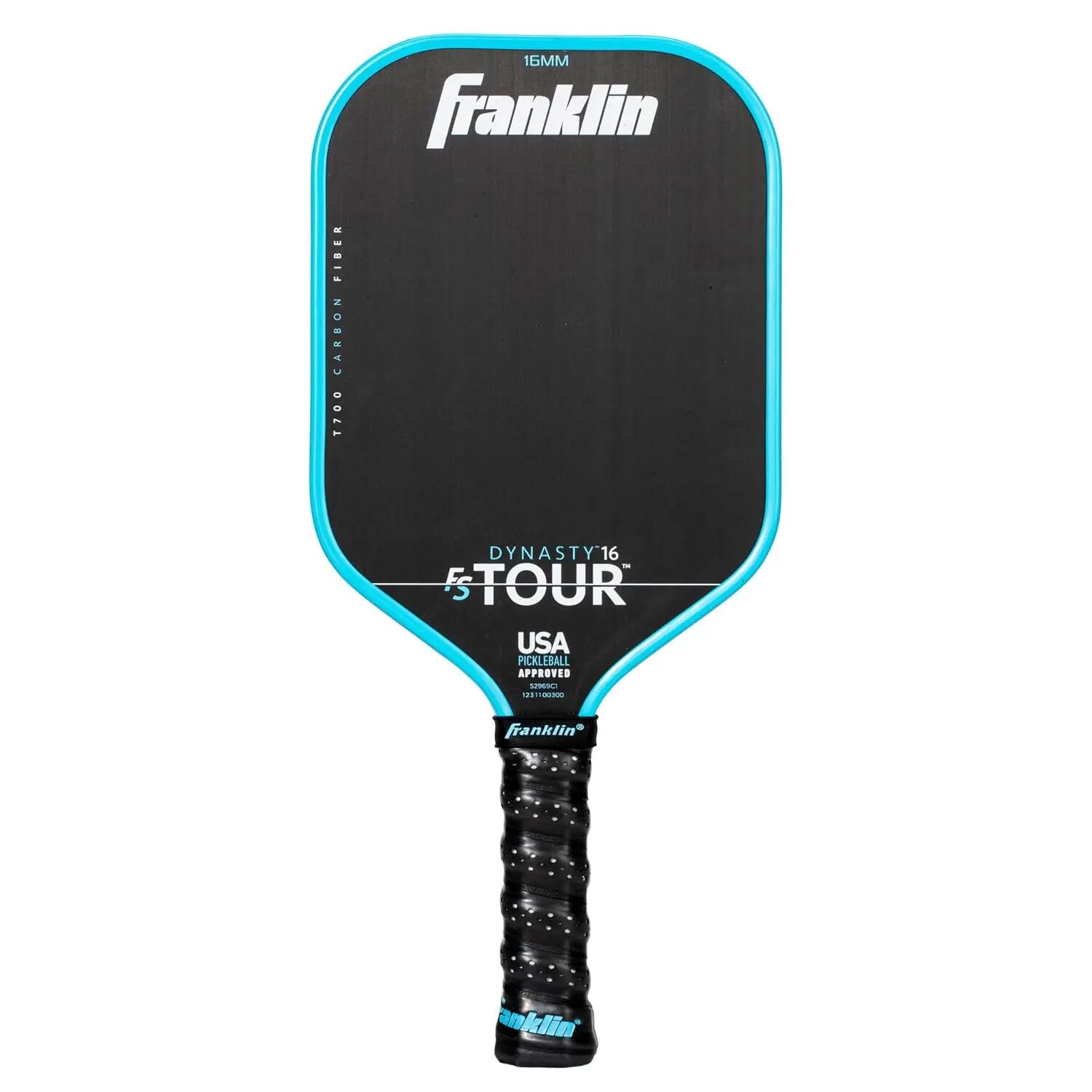 Sports Pro Pickleball Paddles - FS Tour Series Carbon Fiber Paddles - Official USA Pickleball (USAPA) Approved - Dynasty Pro Player - 14mm Polymer Core - Blue -  1