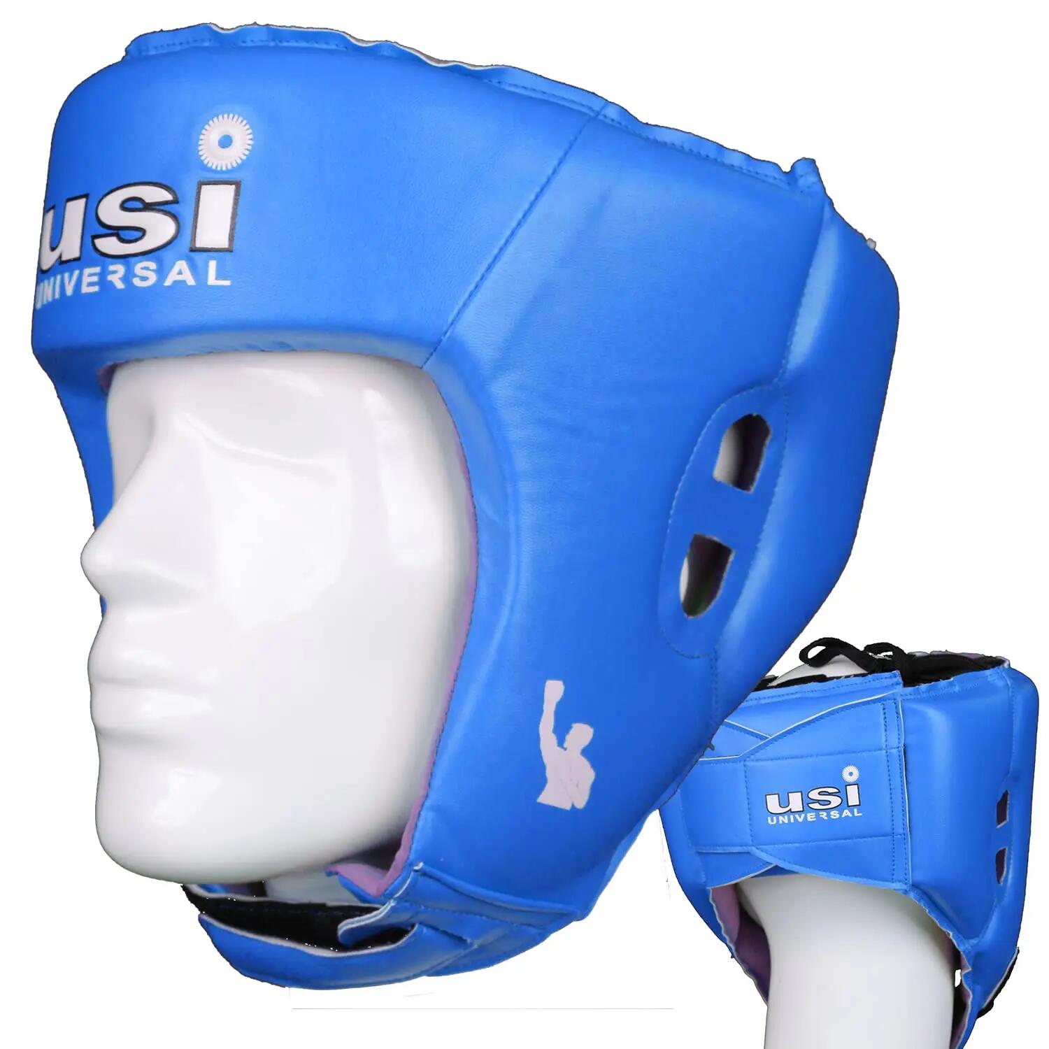 UNIVERSAL 615DP Lite Contest Boxing Headguard, Durable Pu Construction, Lightweight Handcrafted Padding, Synthetic Suede Lining, Laced Top Closure -  1