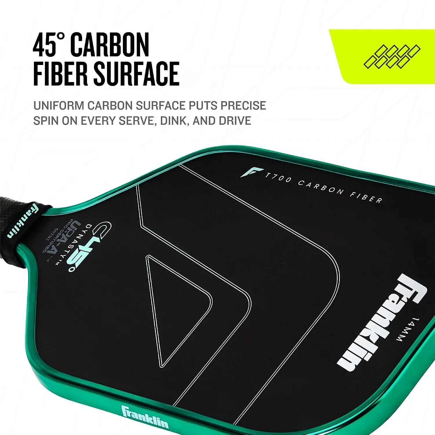 Sports C45 Carbon Fiber Dynasty Pickleball Paddle - 14mm - Mint -  4
