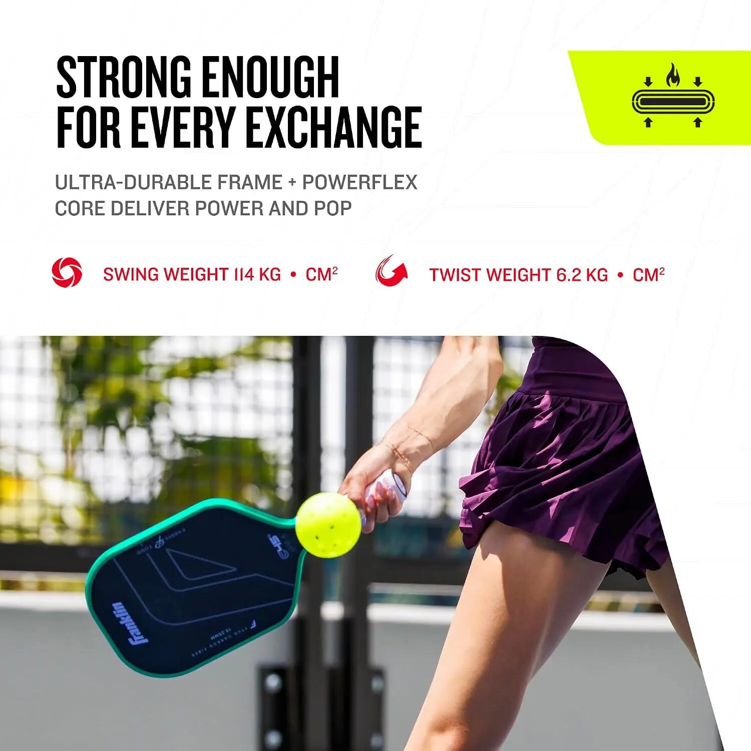 Sports C45 Carbon Fiber Dynasty Pickleball Paddle - 14mm - Mint -  3