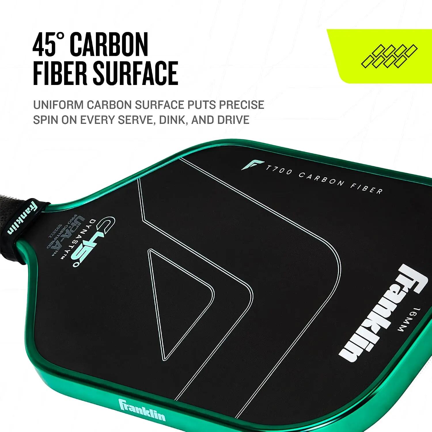 Sports C45 Carbon Fiber Dynasty Pickleball Paddle - 16mm - Mint -  3