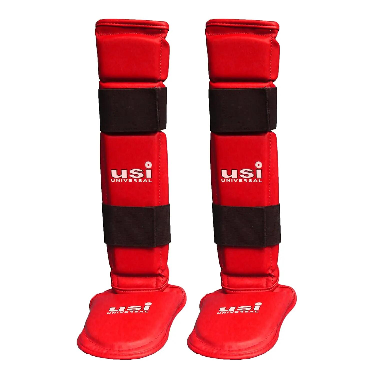 Universal 850 Shin Pads with Instep (Red) -  1