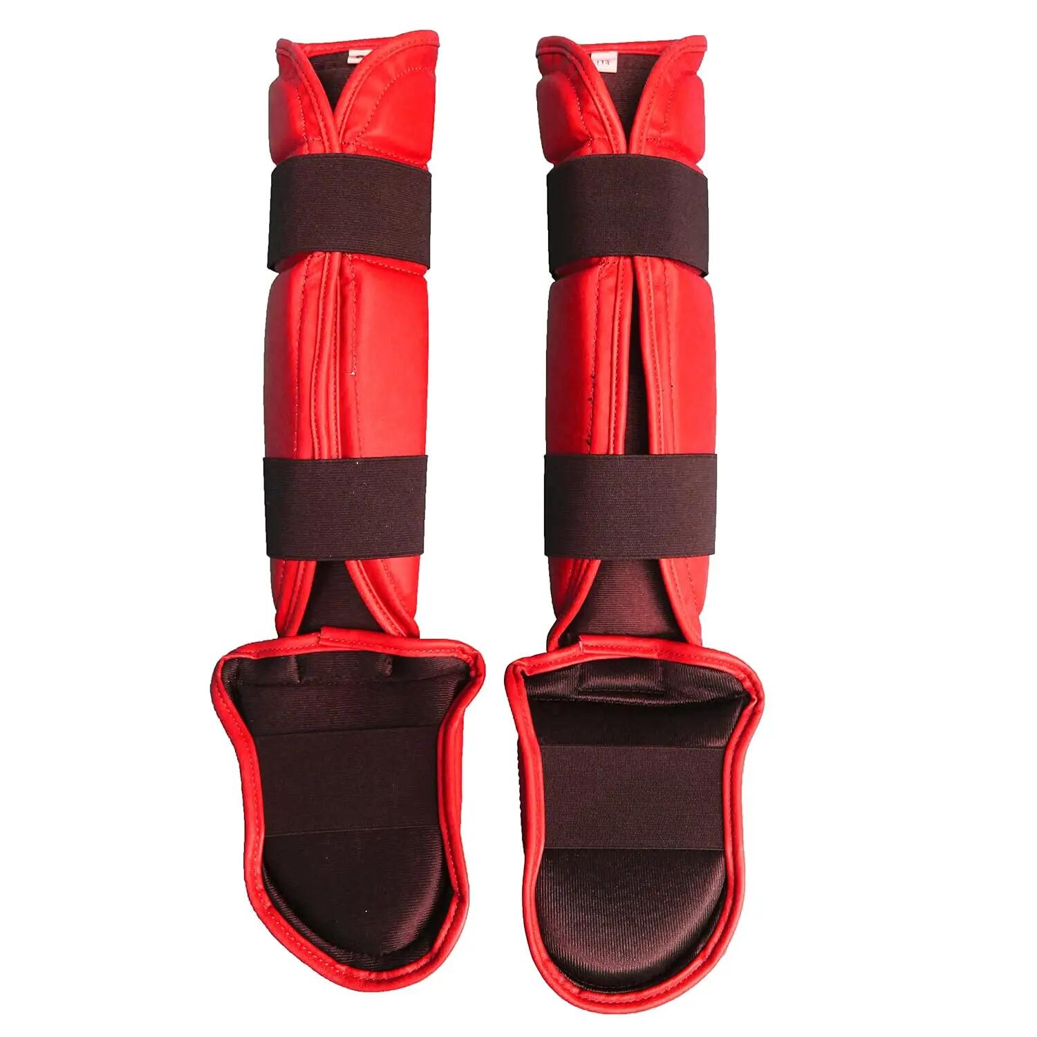 Universal 850 Shin Pads with Instep (Red) -  2