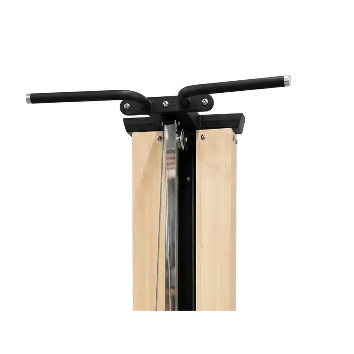 Kraftstation & Kabelzugstation MG7 – 100 kg, Doppelzug, Massivholz, Flachbank 14/14