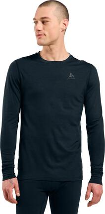 Odlo Merino 200 Langarm-Baselayer, Dunkelgrau, Herren