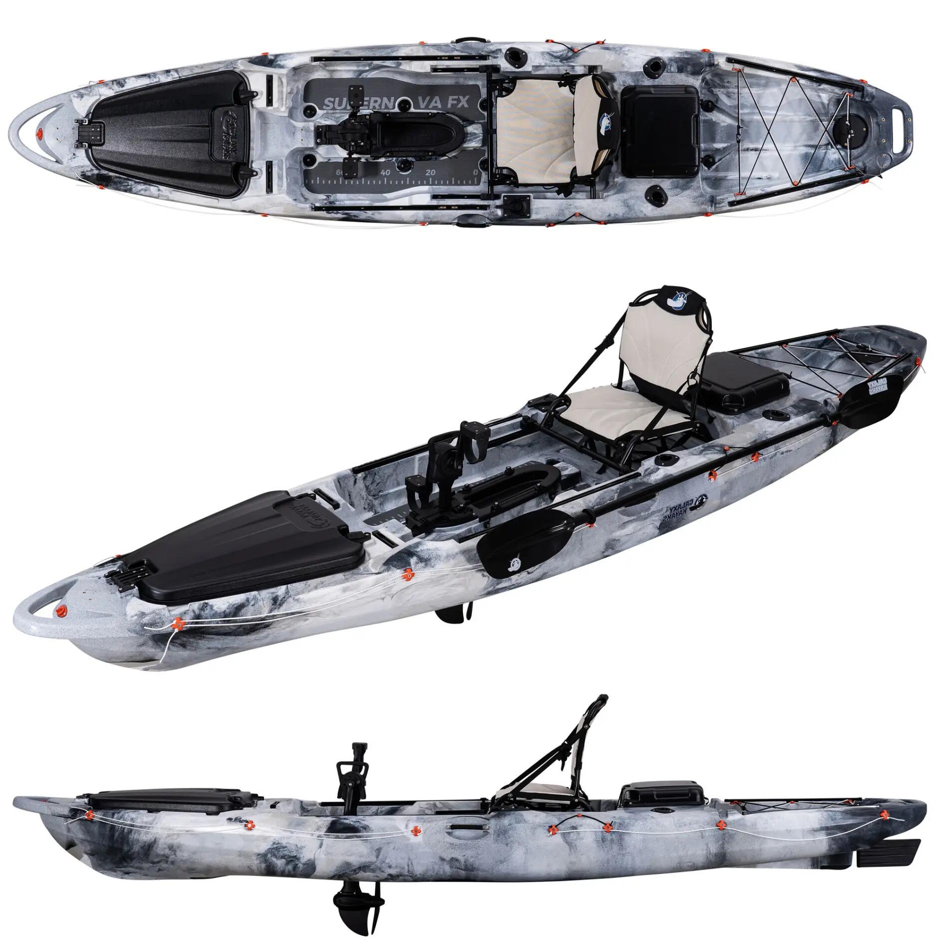 Galaxy Kayaks Supernova FX Angelkajak Pedalantrieb 1er Fischer Boot Komplettset 5/15