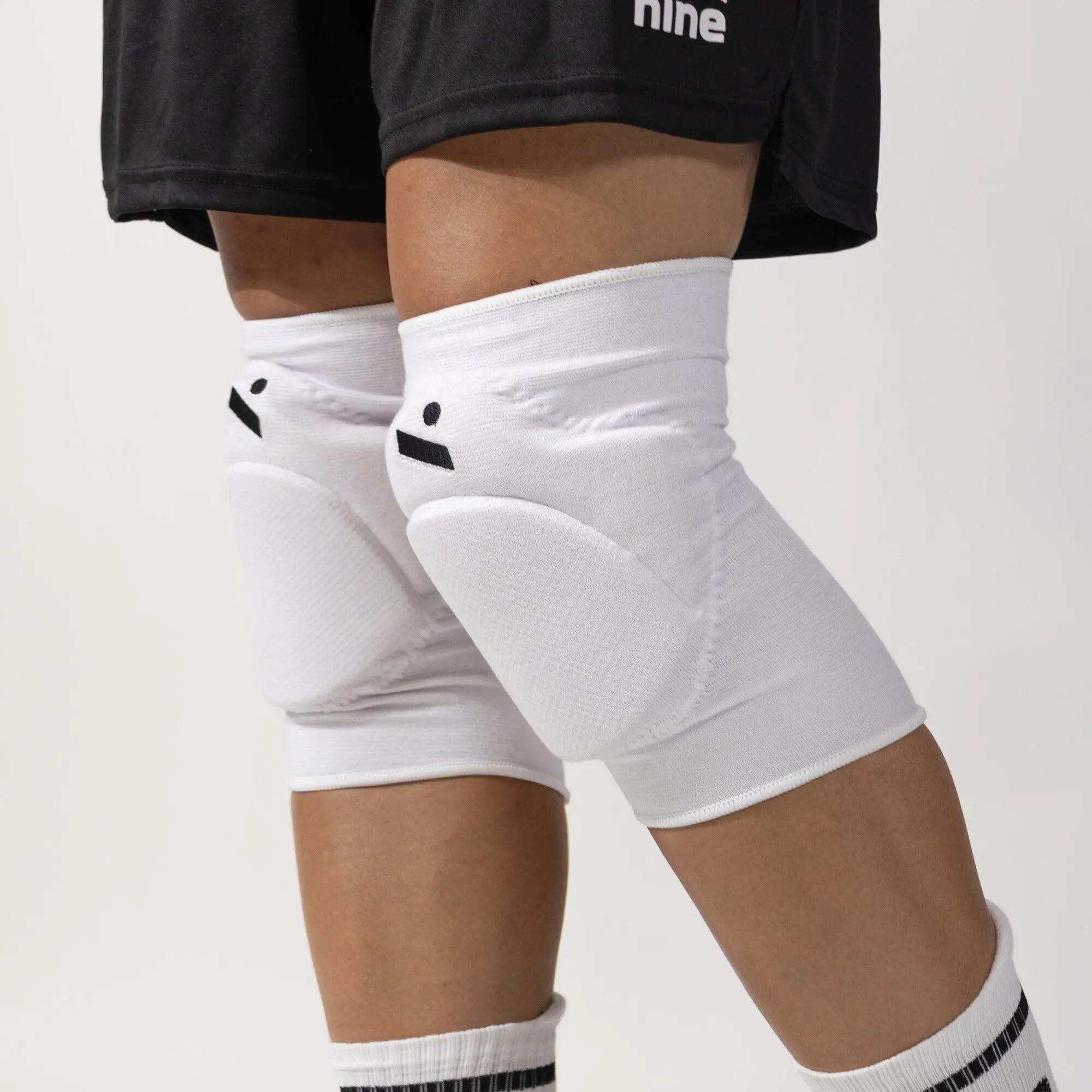 Genouillères de volley haute protection mixtes SLEEK blanches 7/8