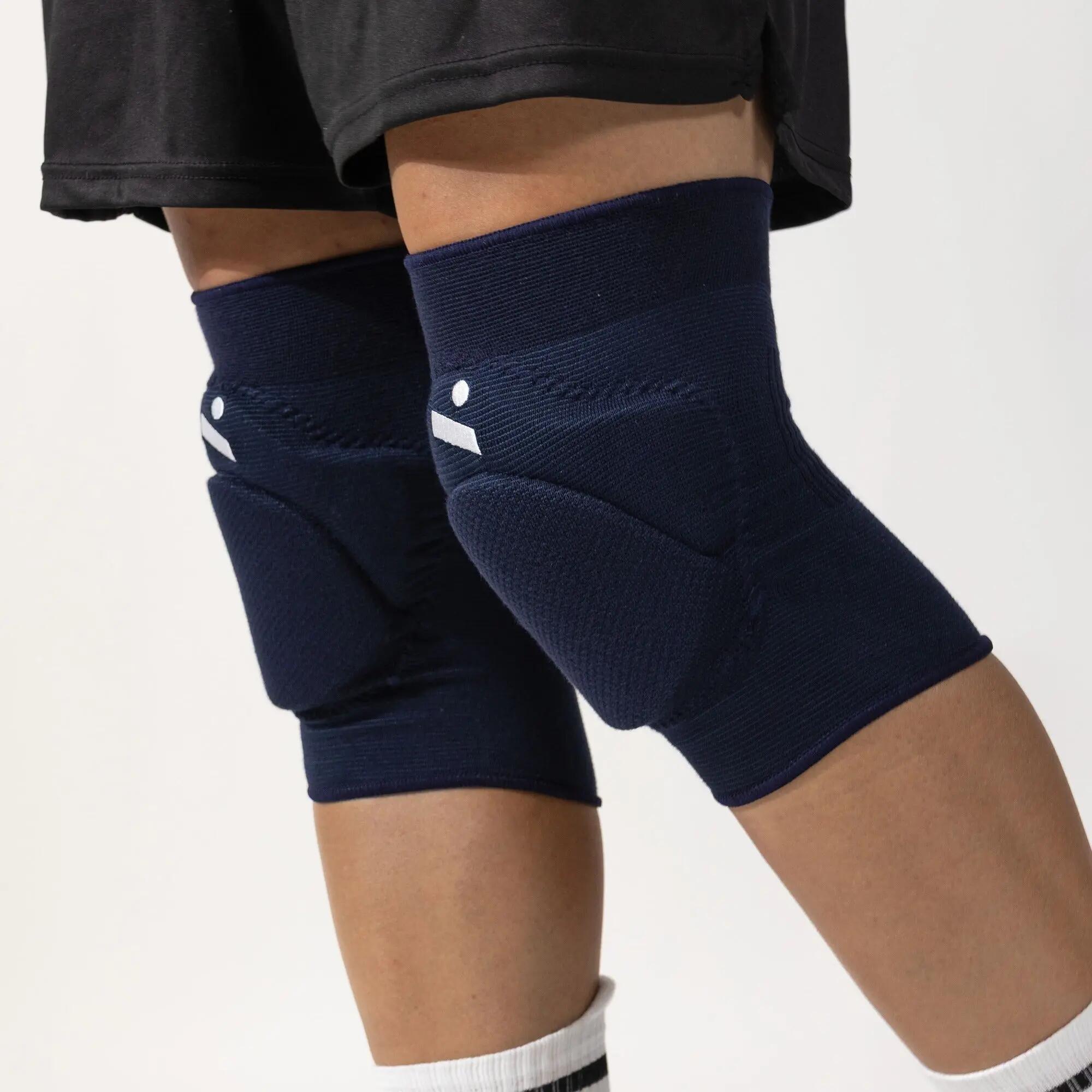 Joelheiras de voleibol de alta proteção unissexo SLEEK azul-marinho 7/8