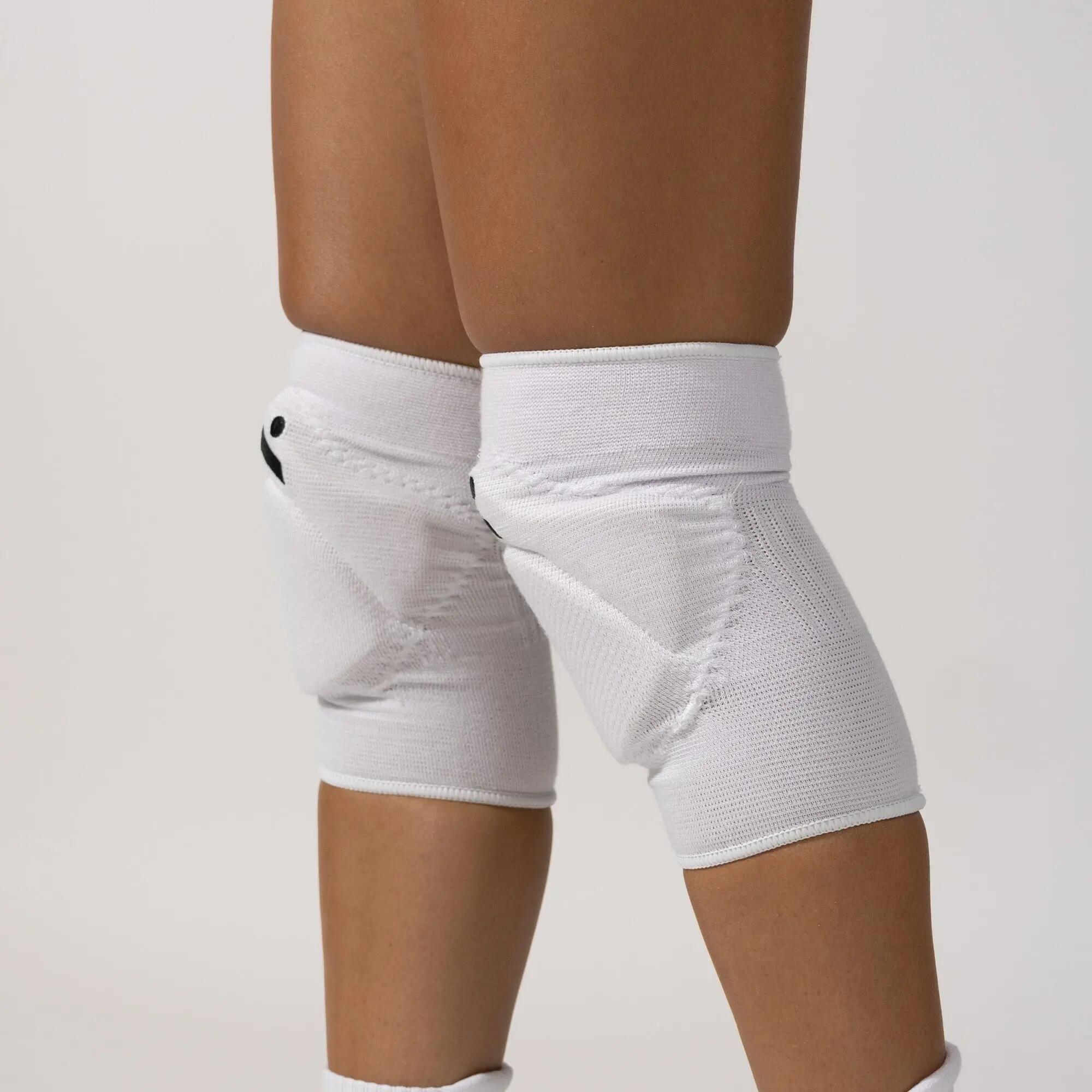 Genouillères de volley haute protection mixtes SLEEK blanches 6/8