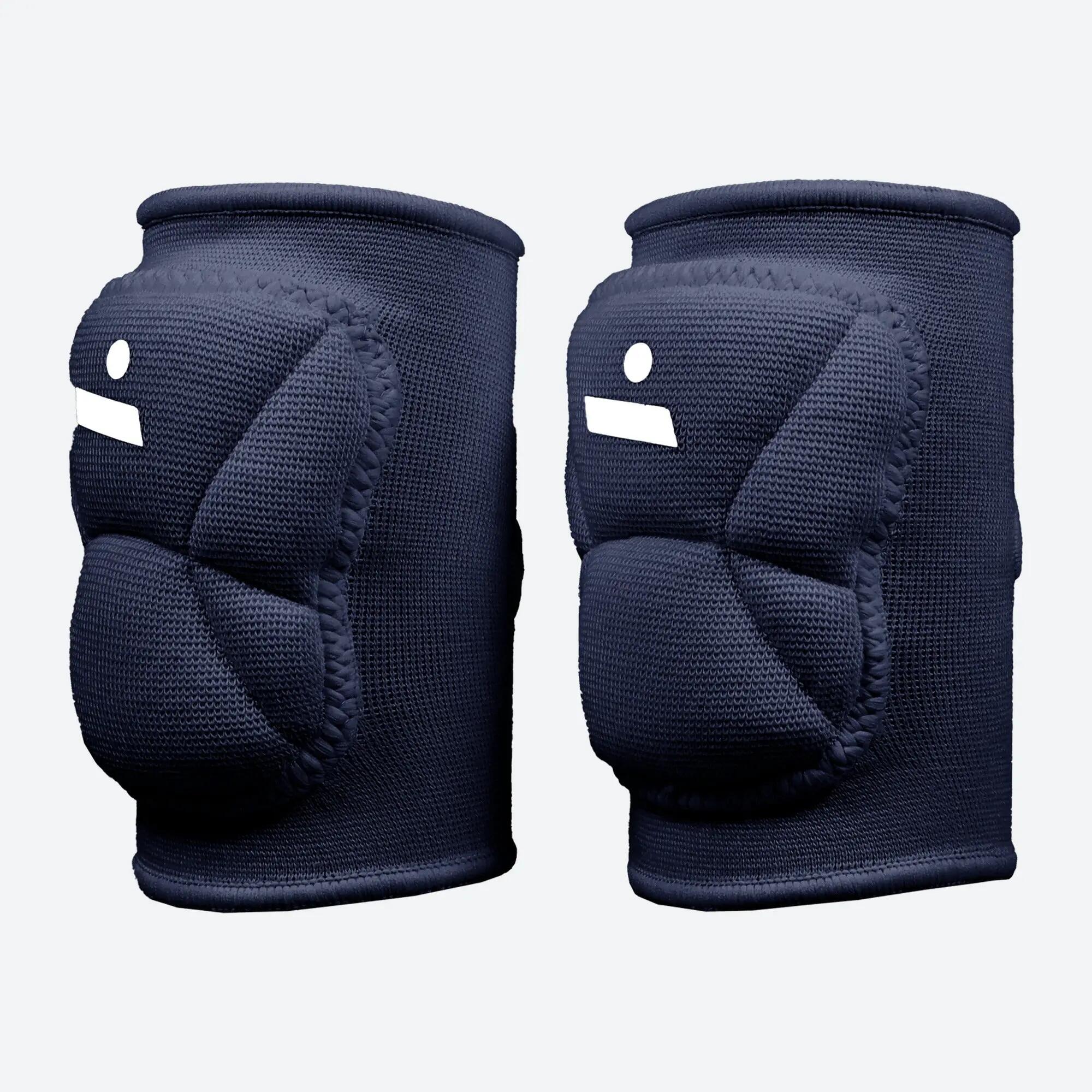 Genouillères de volley enfant pour fille et garçon SPIKE bleu marine 5/7