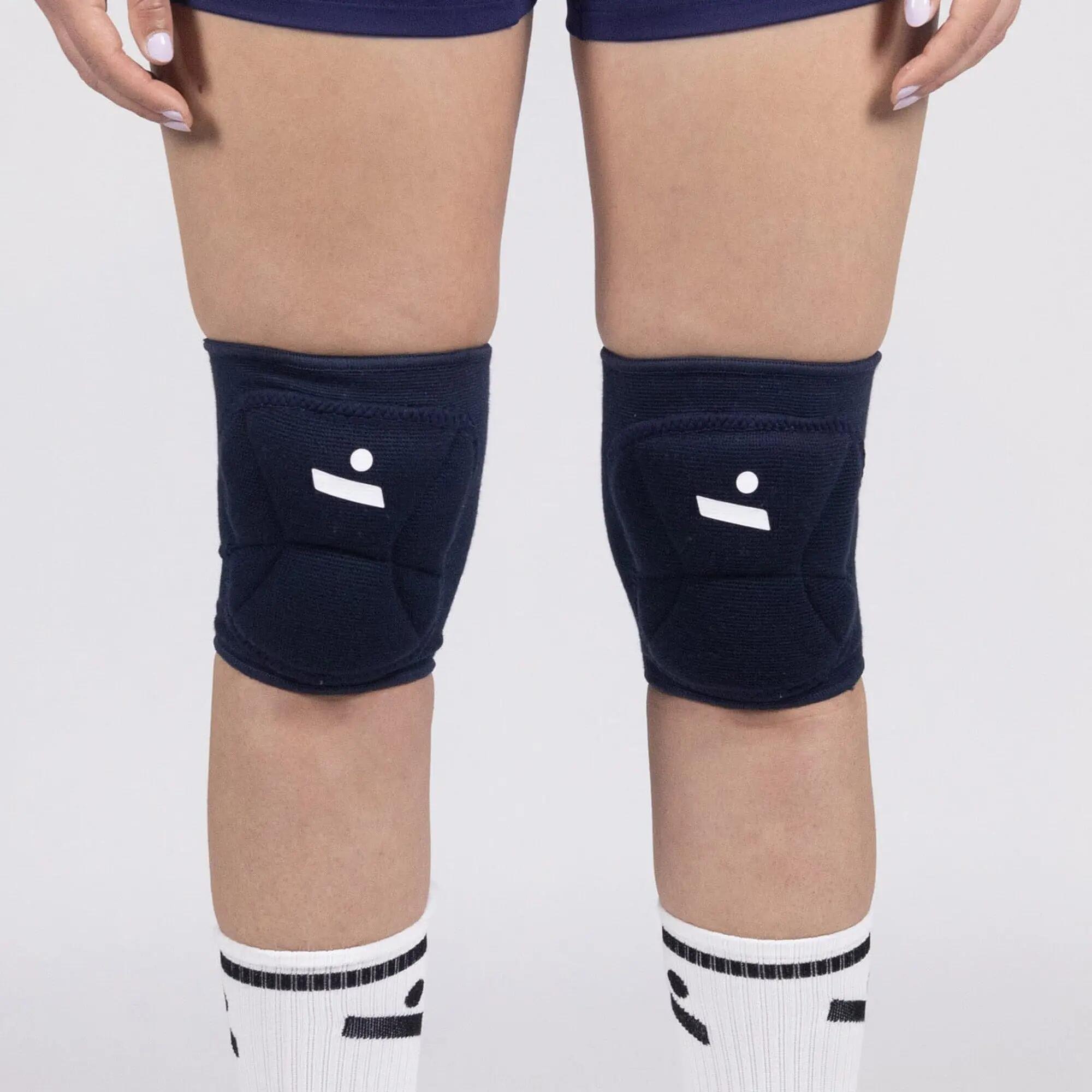 Knieschoner Volleyball Kinder für Mädchen und Jungen SPIKE schwarz 3/7