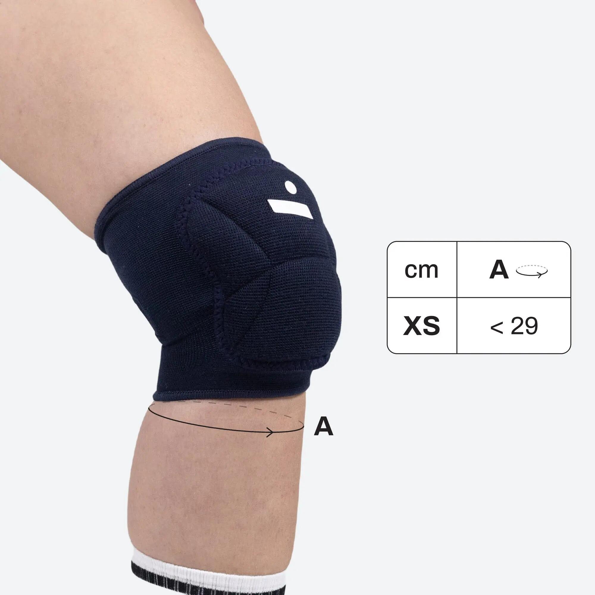 Genouillères de volley enfant pour fille et garçon SPIKE bleu marine 2/7