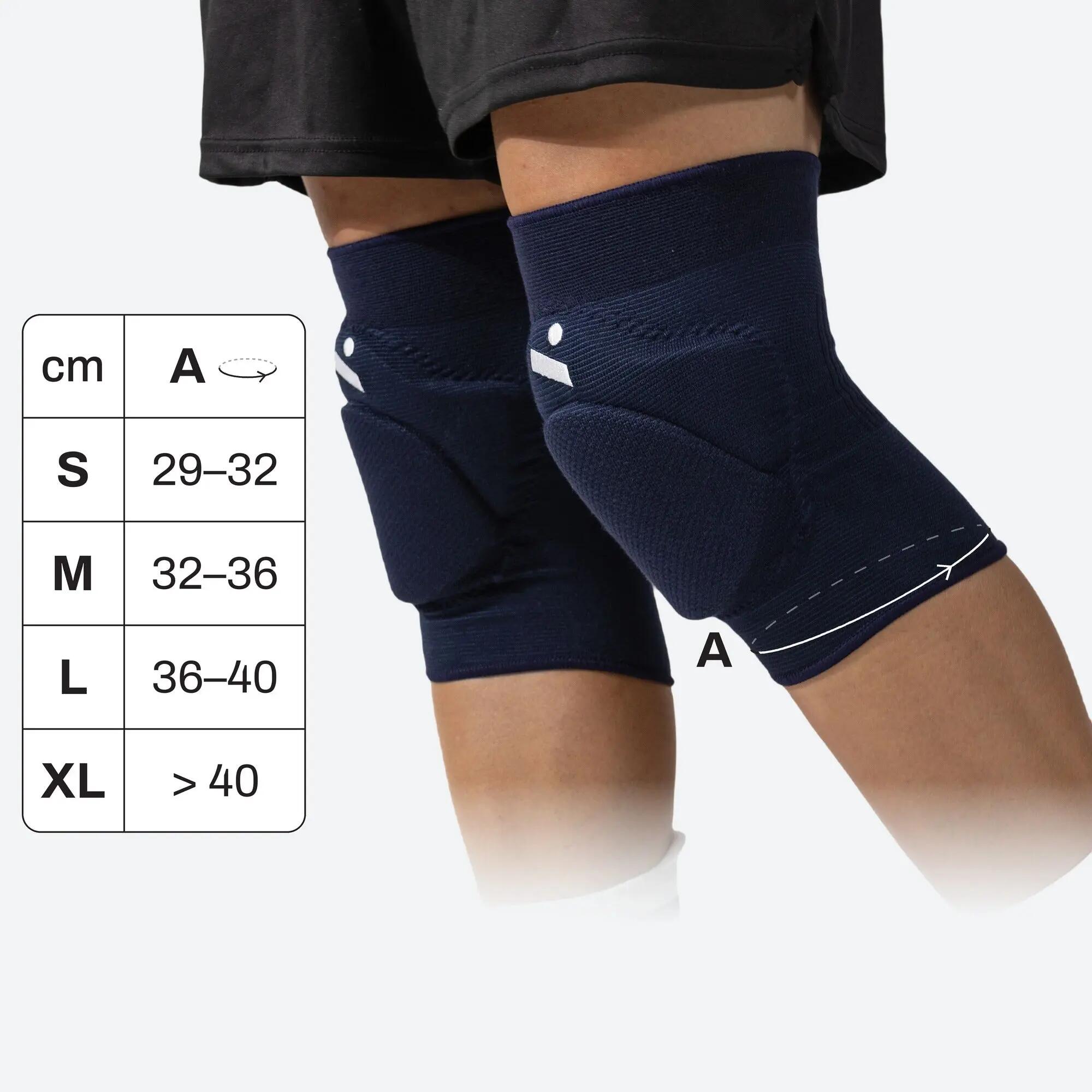 Joelheiras de voleibol de alta proteção unissexo SLEEK azul-marinho 2/8