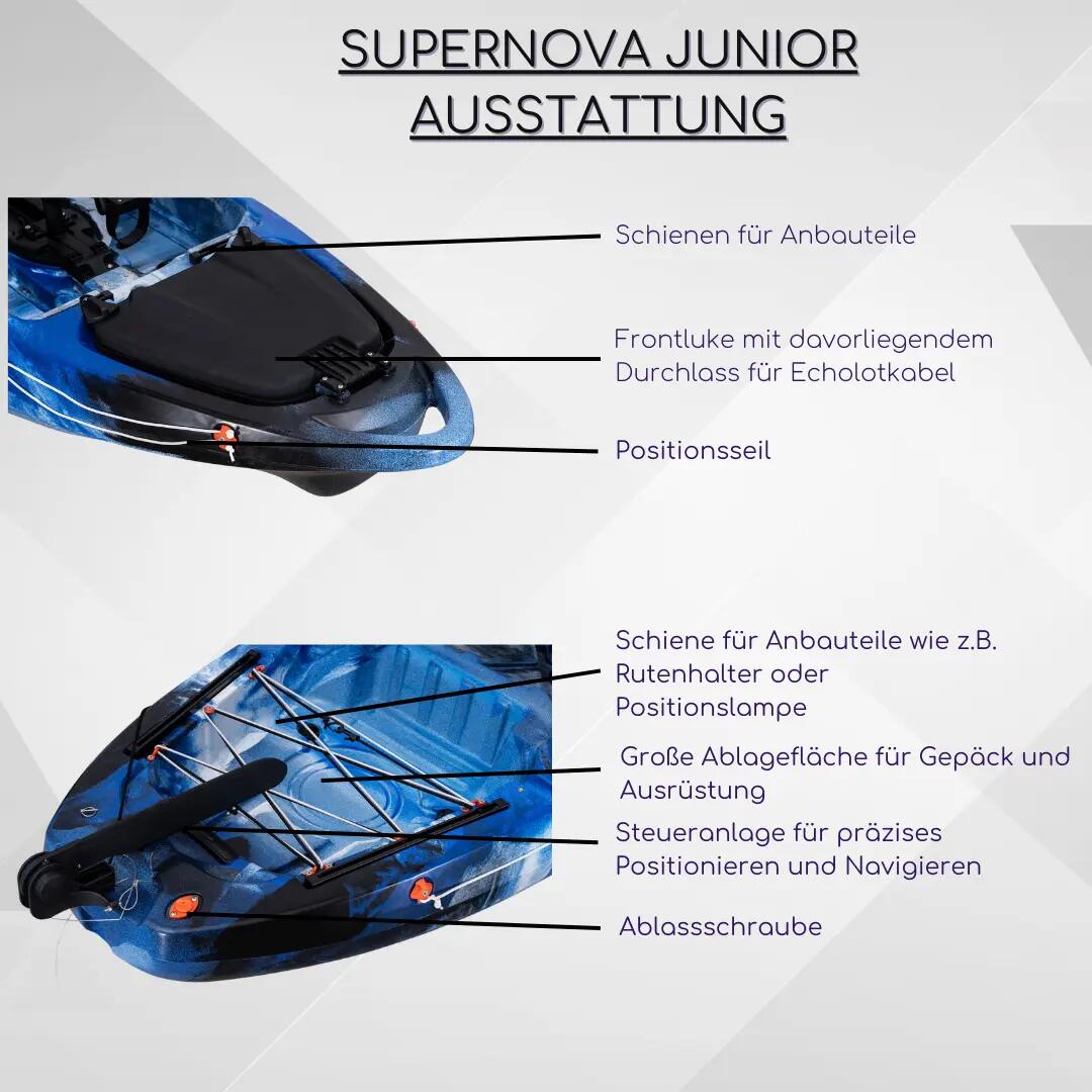 Galaxy Supernova Junior 320 cm Tretkajak – Kompakt & wendig mit Pedalantrieb 10/15