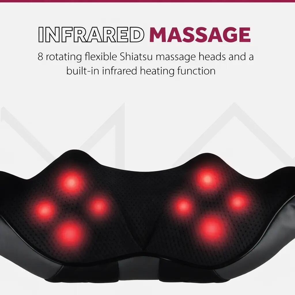 Nackenmassagegerät mit wärme - Massagekissen mit Tragetasche - Shiatsu Infrarot 2/9