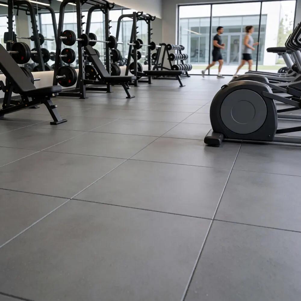 Losetas de Caucho para Gimnasio Pack 20 uds 1 x 1 m x 15 mm Gris 6/10