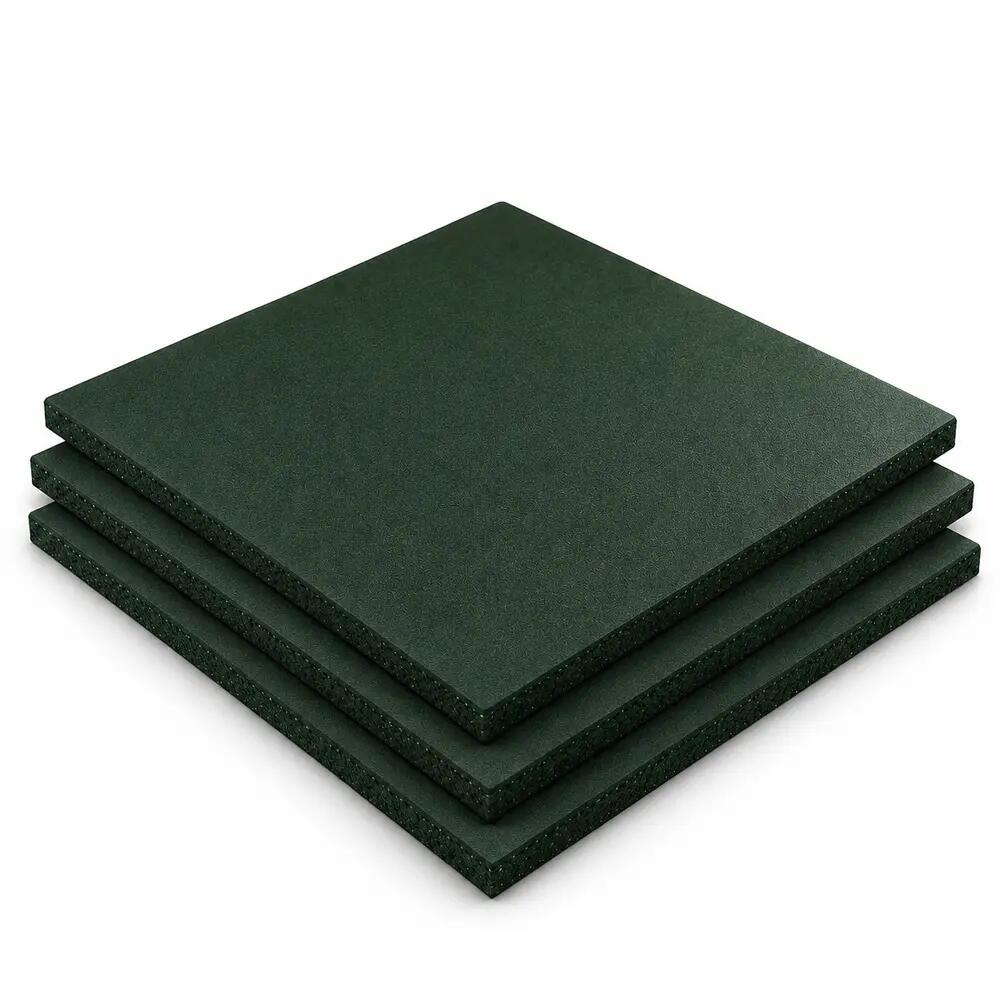 ARQUICAUCHO Losetas de Caucho para Gimnasio Pack 12. 1x1m x 15mm Verde 9/10