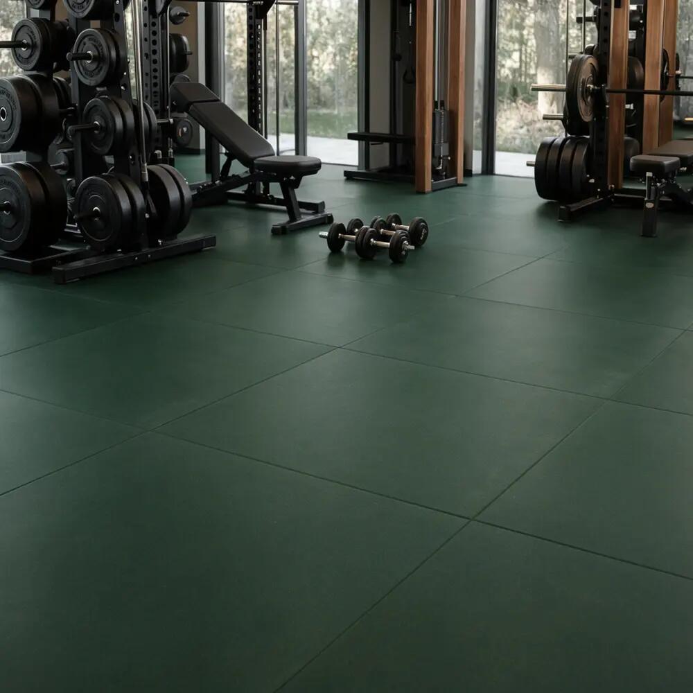 ARQUICAUCHO Losetas de Caucho para Gimnasio Pack 12. 1x1m x 15mm Verde 7/10
