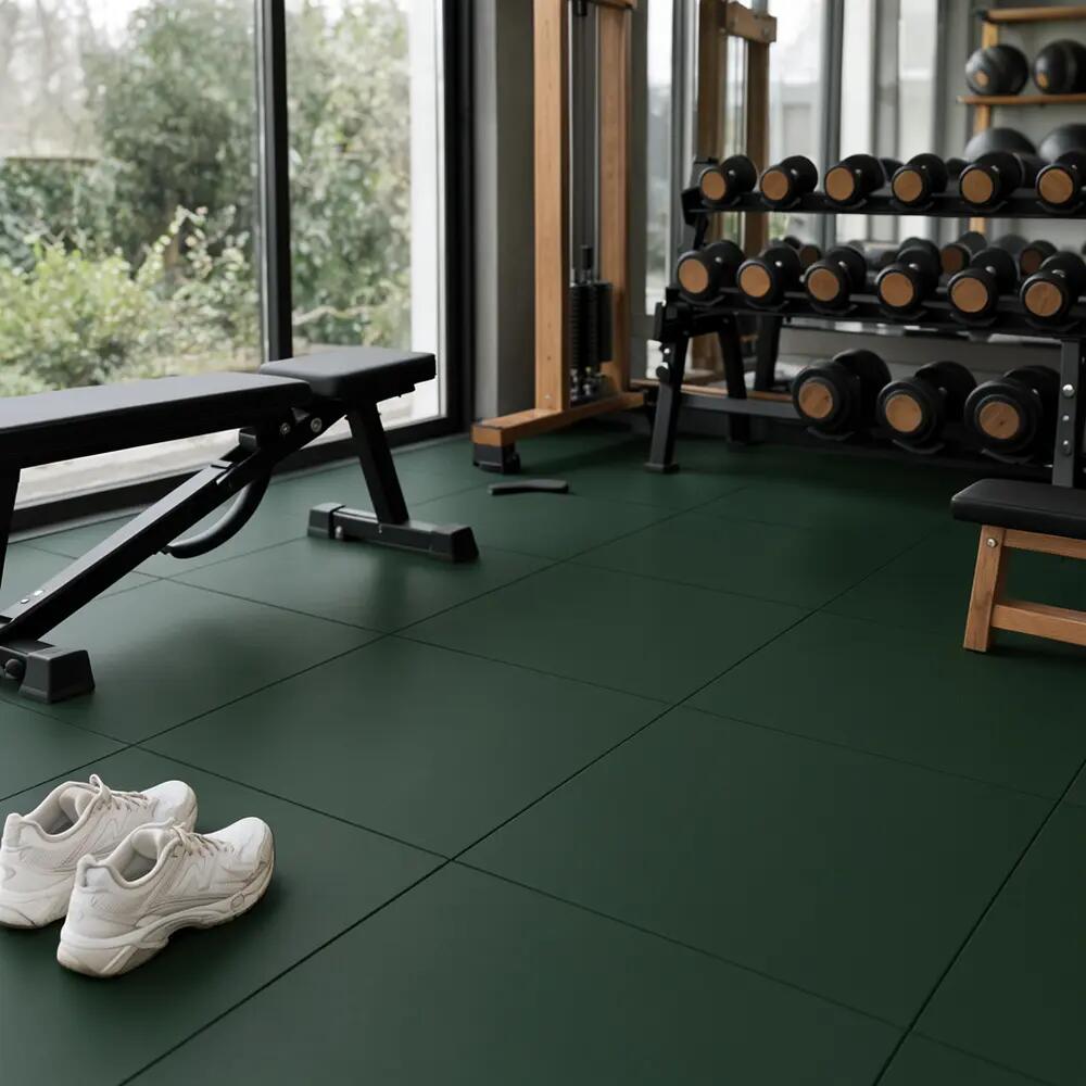 ARQUICAUCHO Losetas de Caucho para Gimnasio Pack 30 1x1m x 15mm Verde 8/10