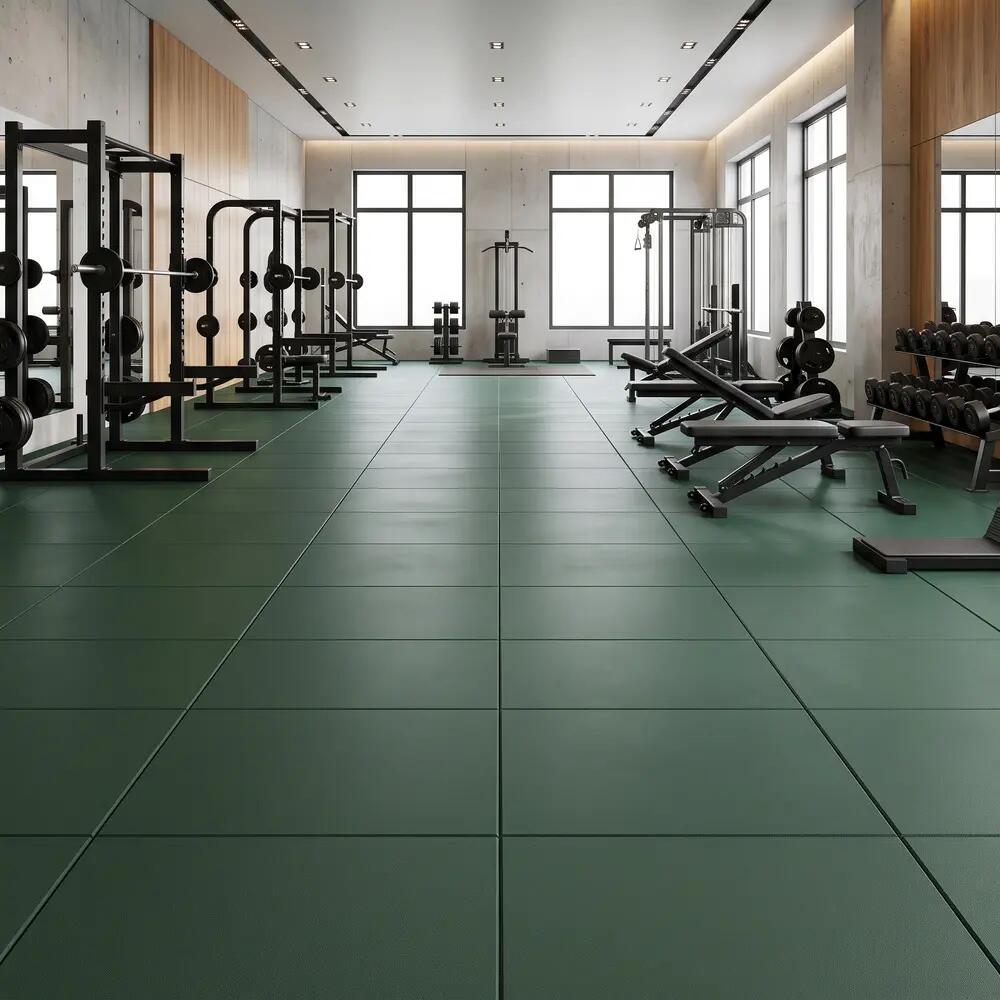 ARQUICAUCHO Losetas de Caucho para Gimnasio Pack 30 1x1m x 15mm Verde 5/10