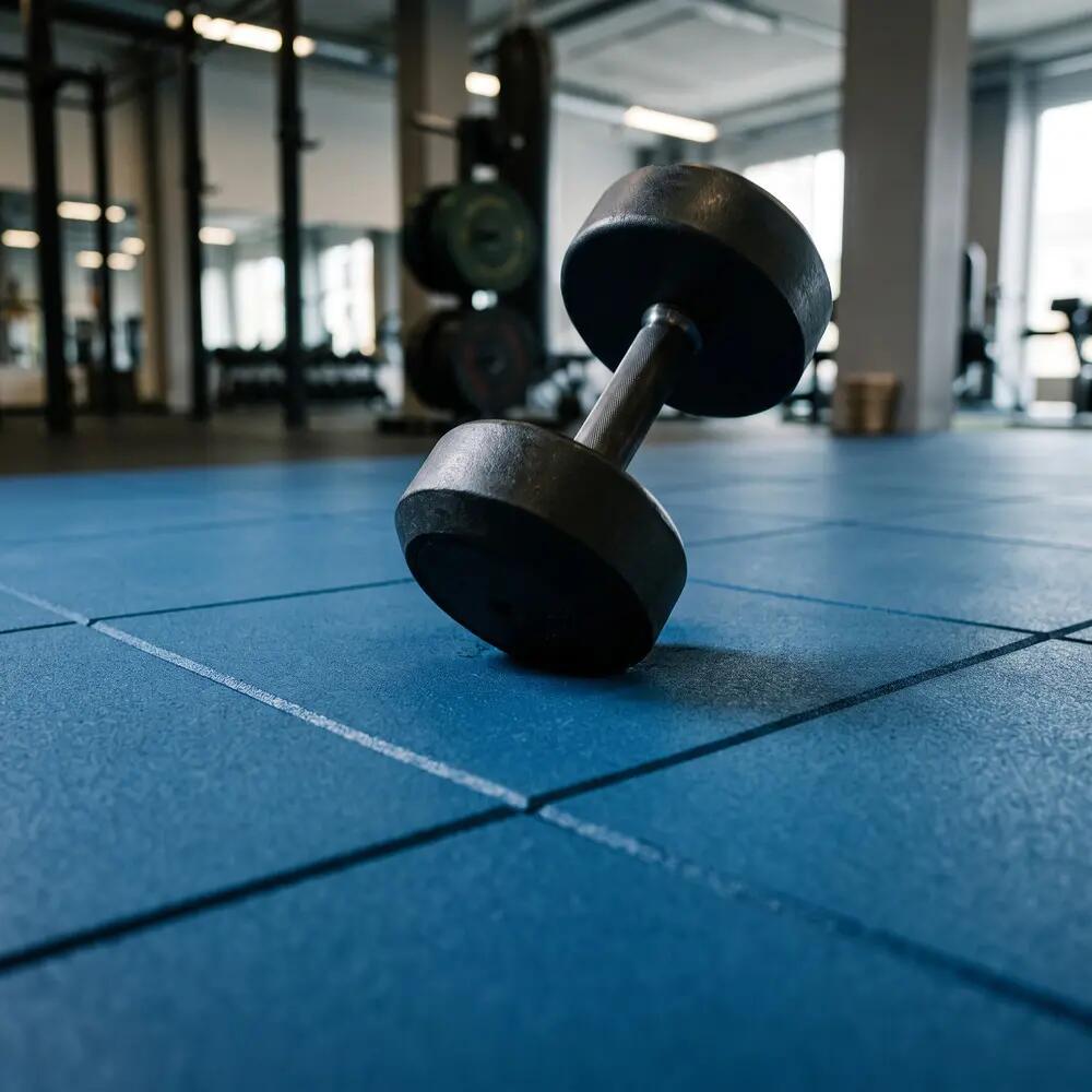 ARQUICAUCHO Losetas de Caucho para Gimnasio Pack 32 uds 50x50cm x 20mm Azul 6/8